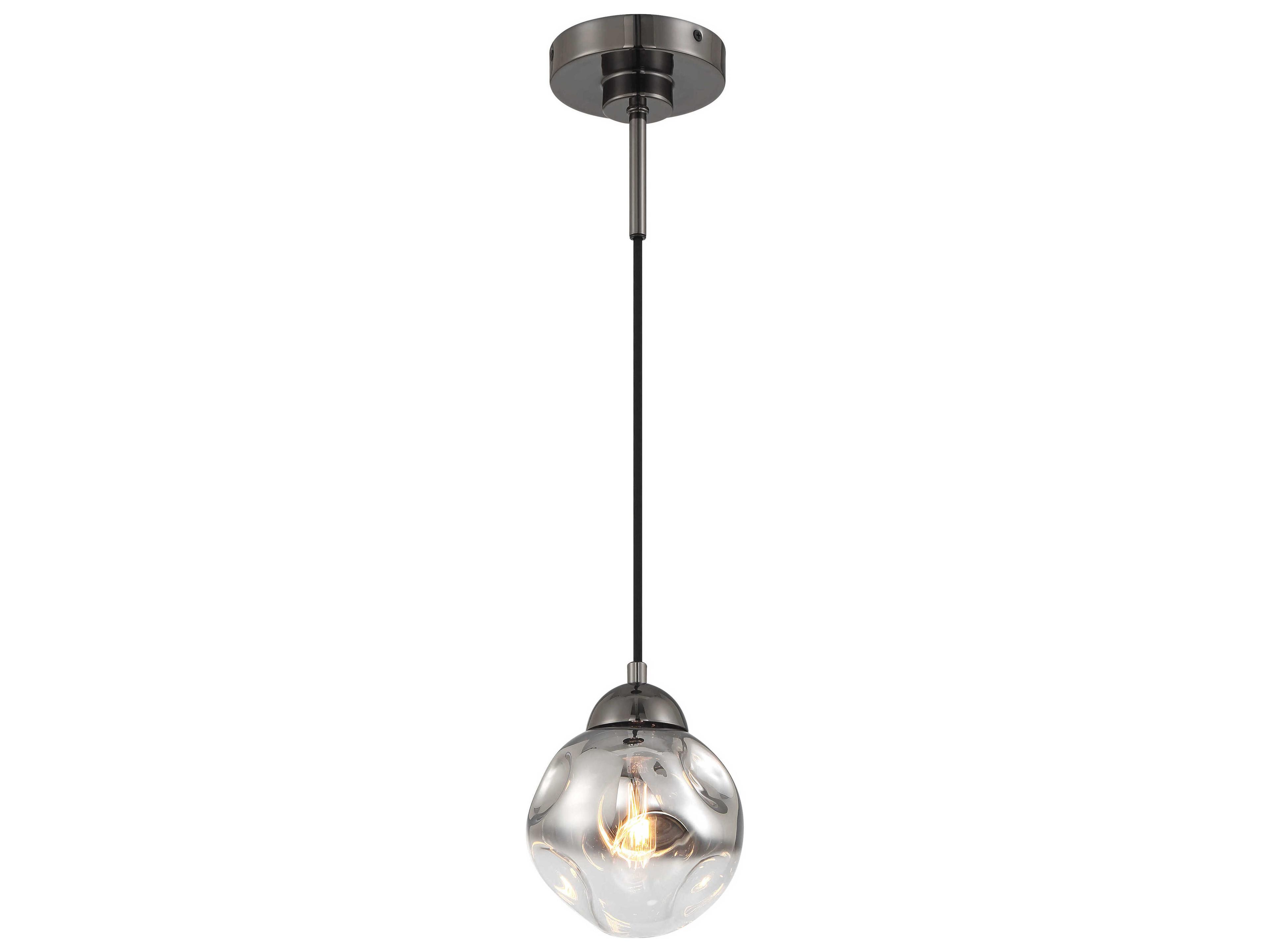 Metropolitan Neveh 1-Light Gun Metal Gunmetal Globe Mini Pendant