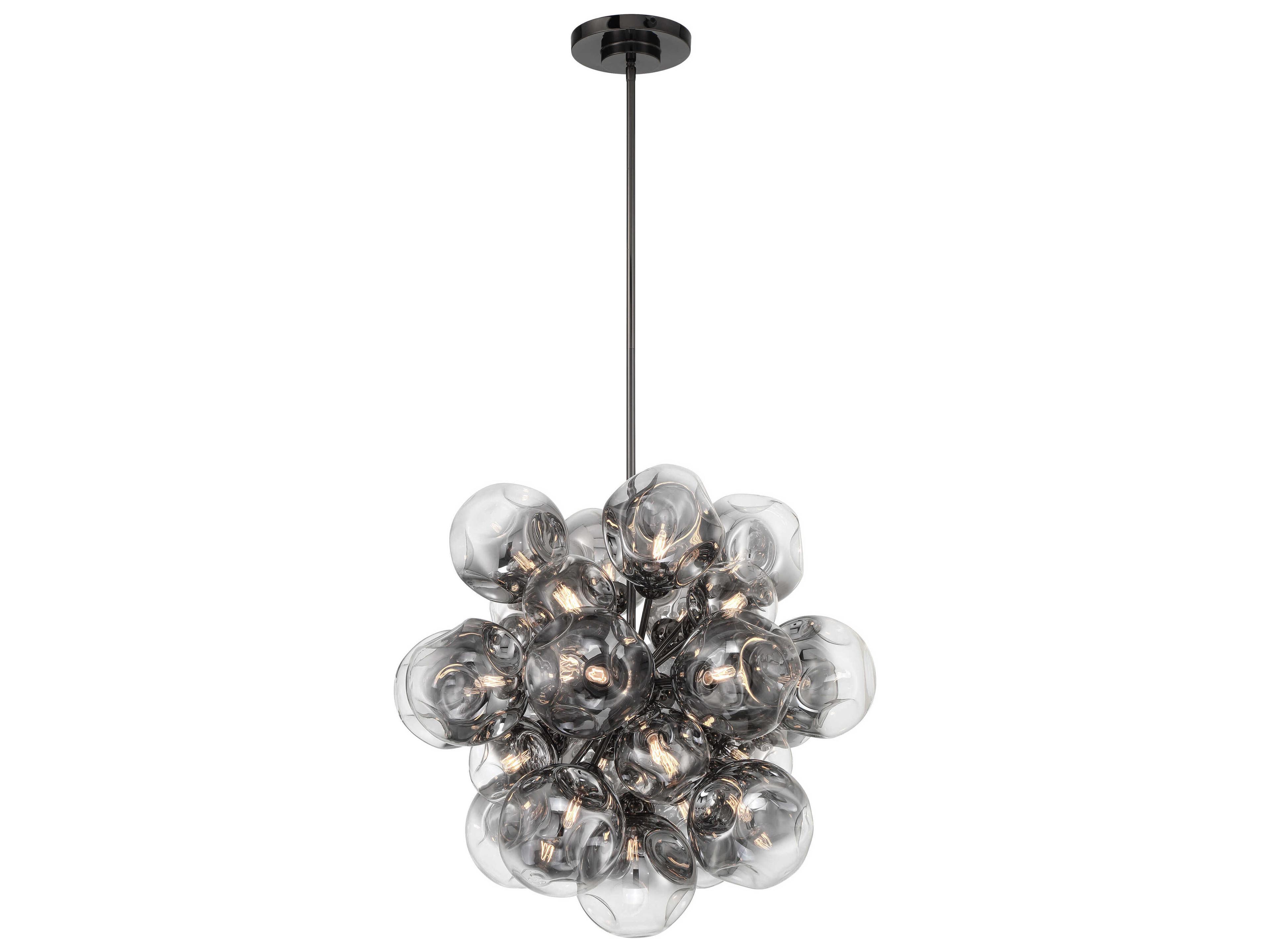 Metropolitan Neveh 25-Light Gun Metal Gunmetal Globe Pendant