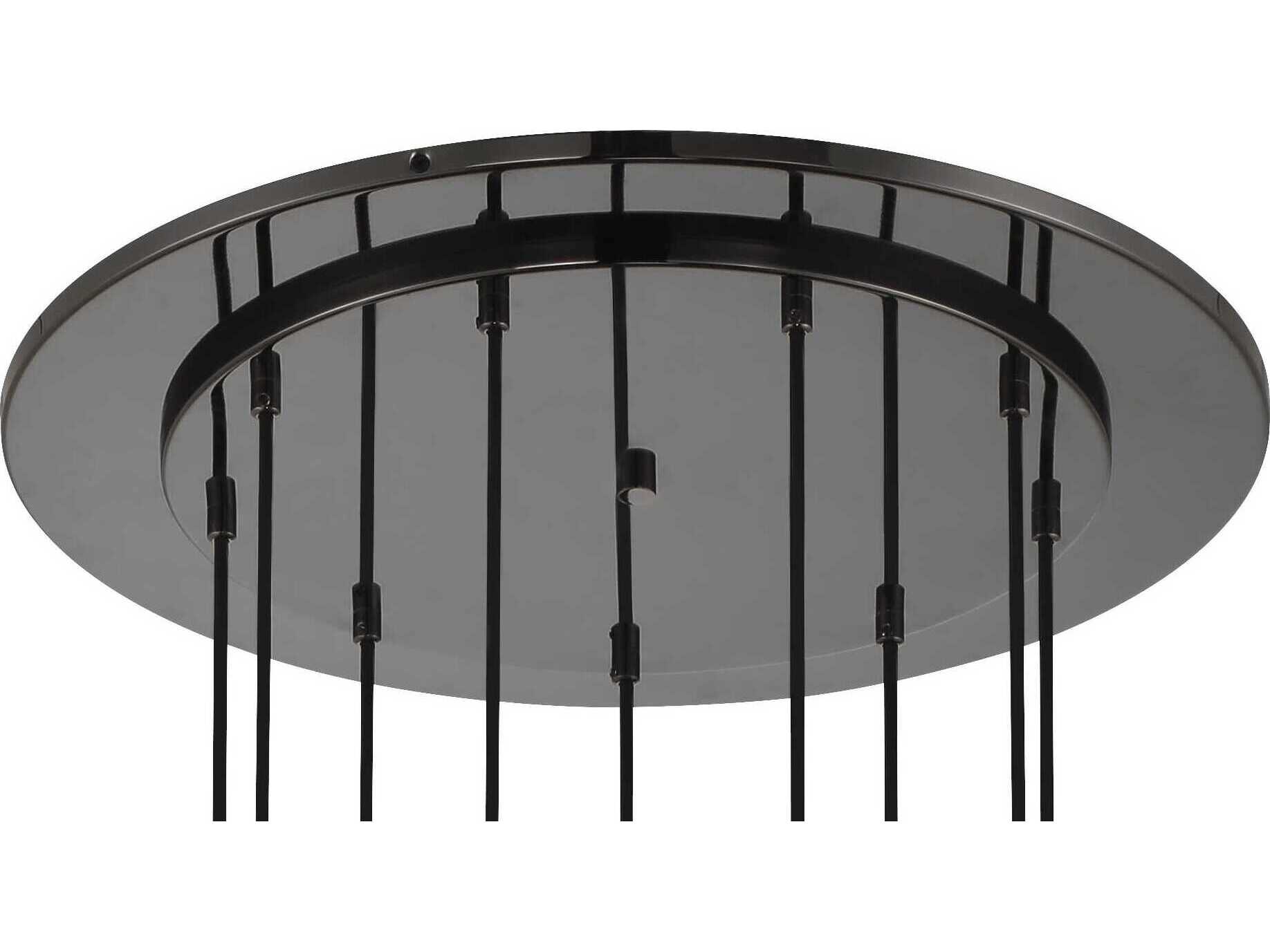 Metropolitan Neveh 9-Light Gun Metal Gunmetal Globe Pendant