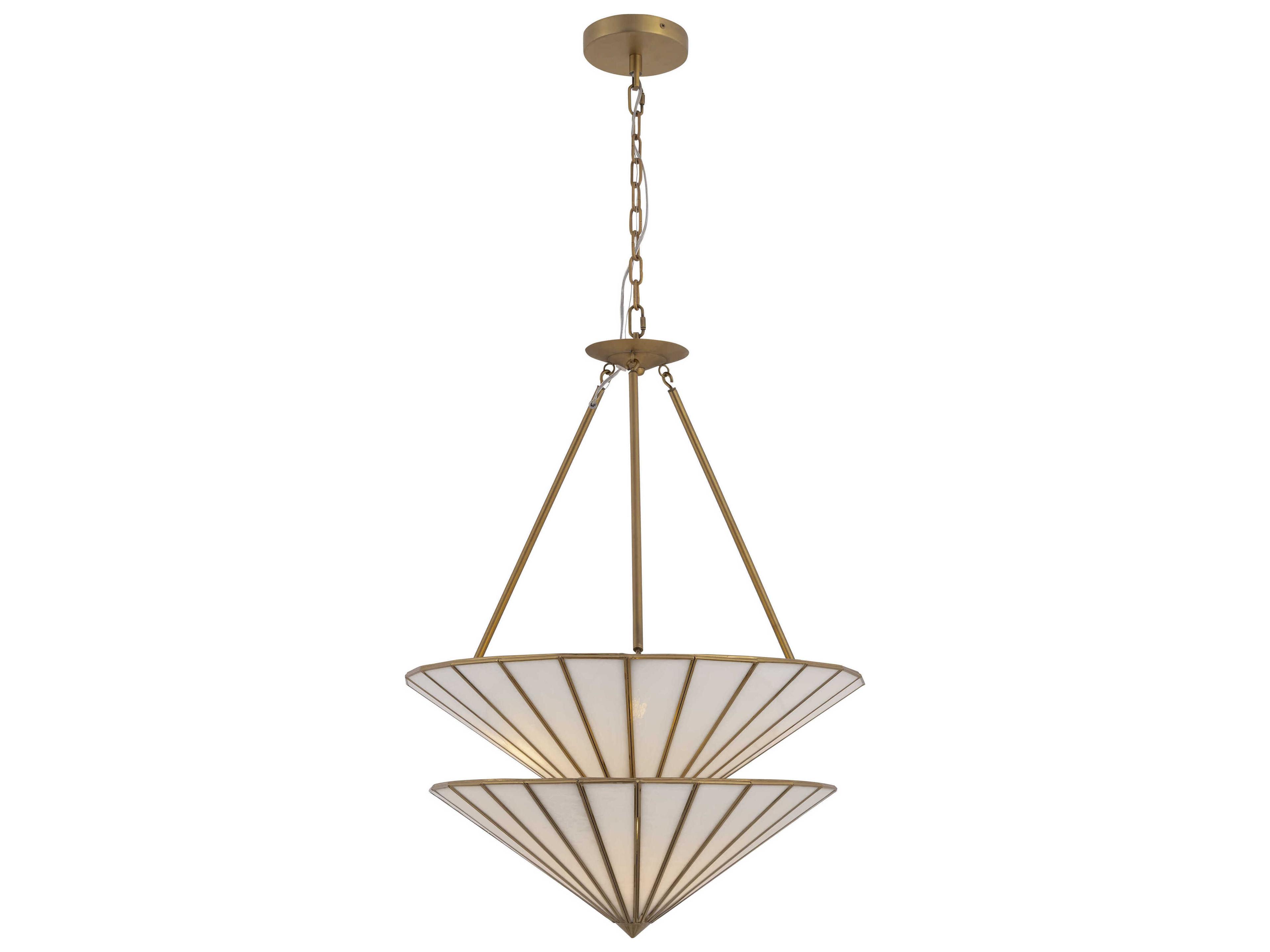 Metropolitan Jaxen 3-Light Legacy Brass Bronze Tiered Pendant