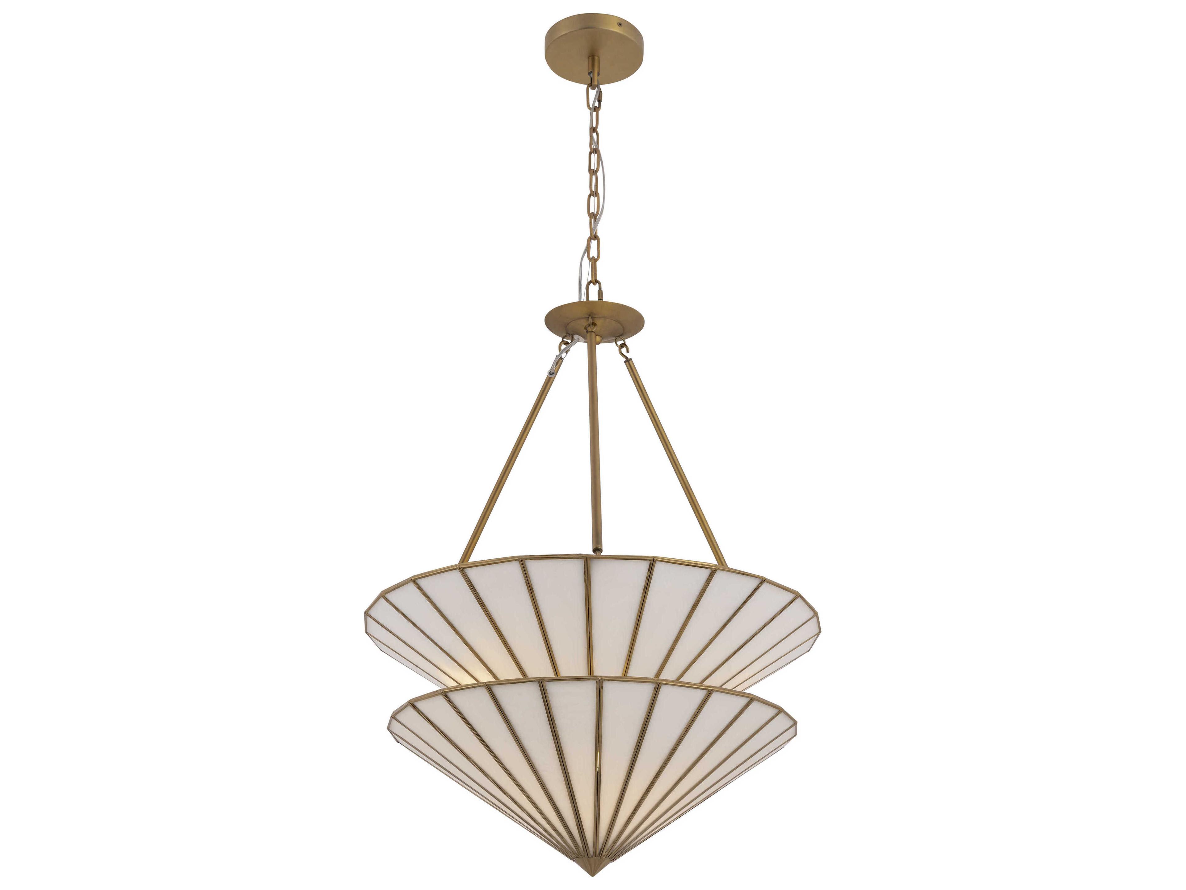 Metropolitan Jaxen 3-Light Legacy Brass Bronze Tiered Pendant