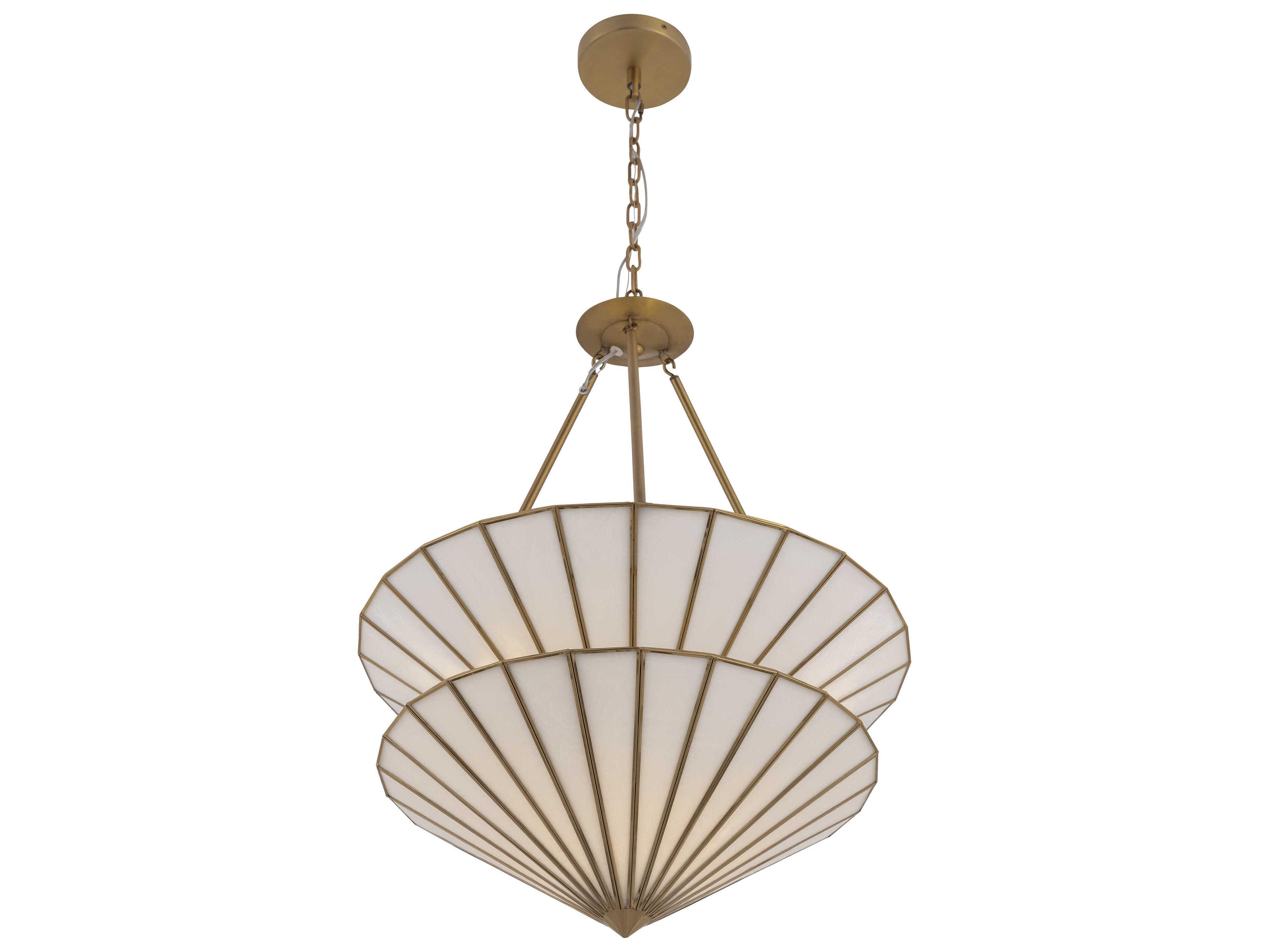 Metropolitan Jaxen 3-Light Legacy Brass Bronze Tiered Pendant