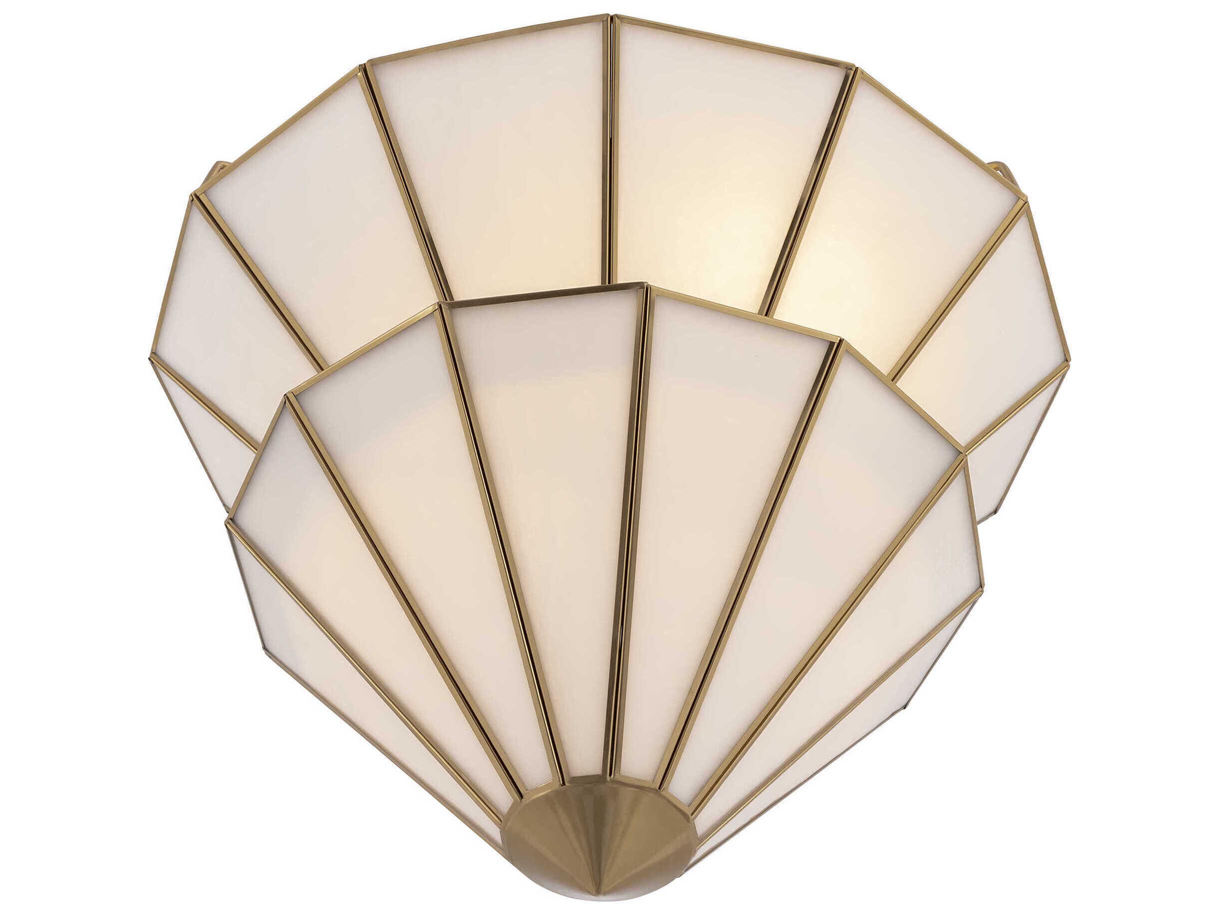 Metropolitan Jaxen 3-Light Legacy Brass Tiered Semi Flush Mount