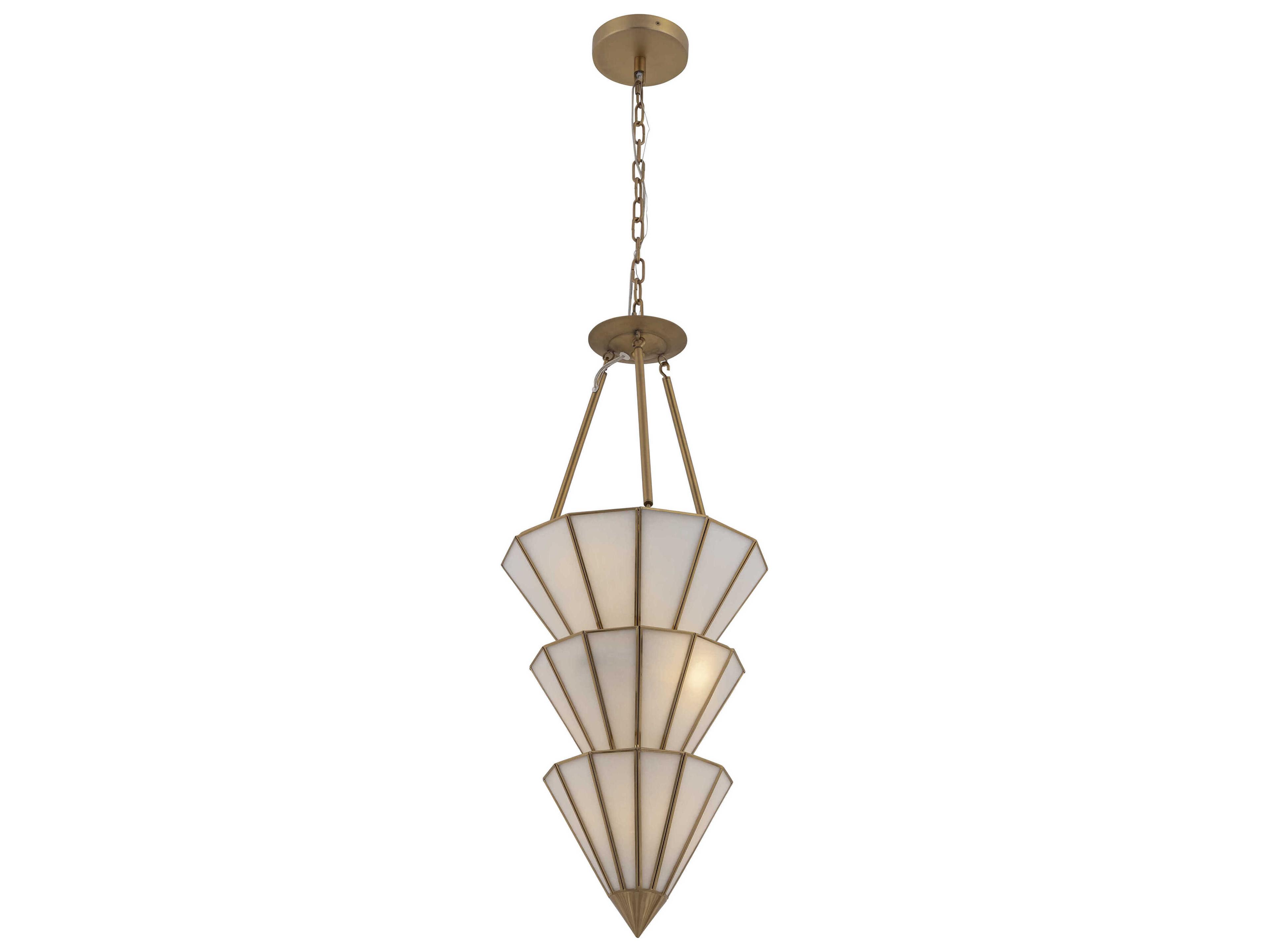 Metropolitan Jaxen 5-Light Legacy Brass Tiered Pendant