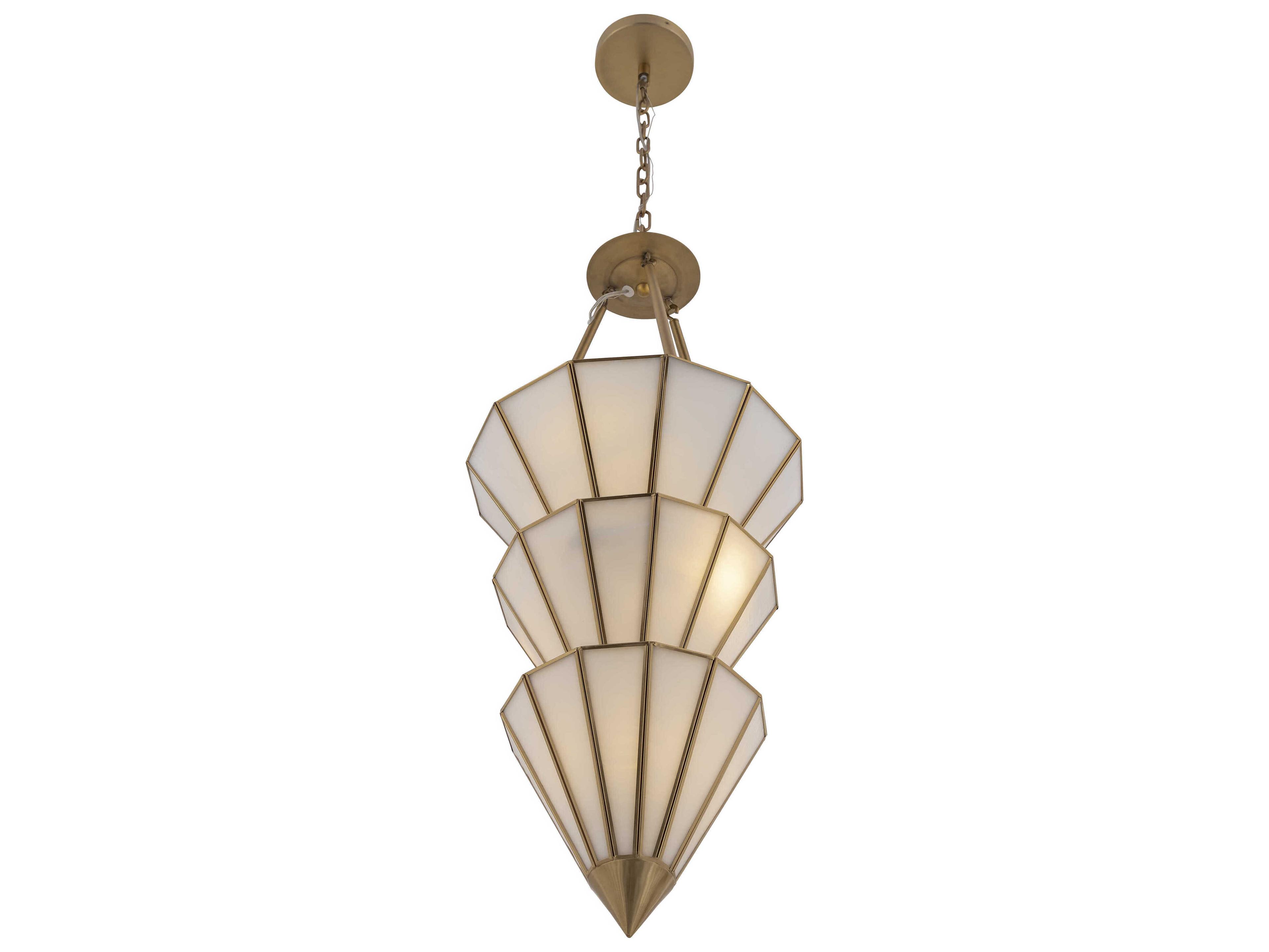 Metropolitan Jaxen 5-Light Legacy Brass Tiered Pendant