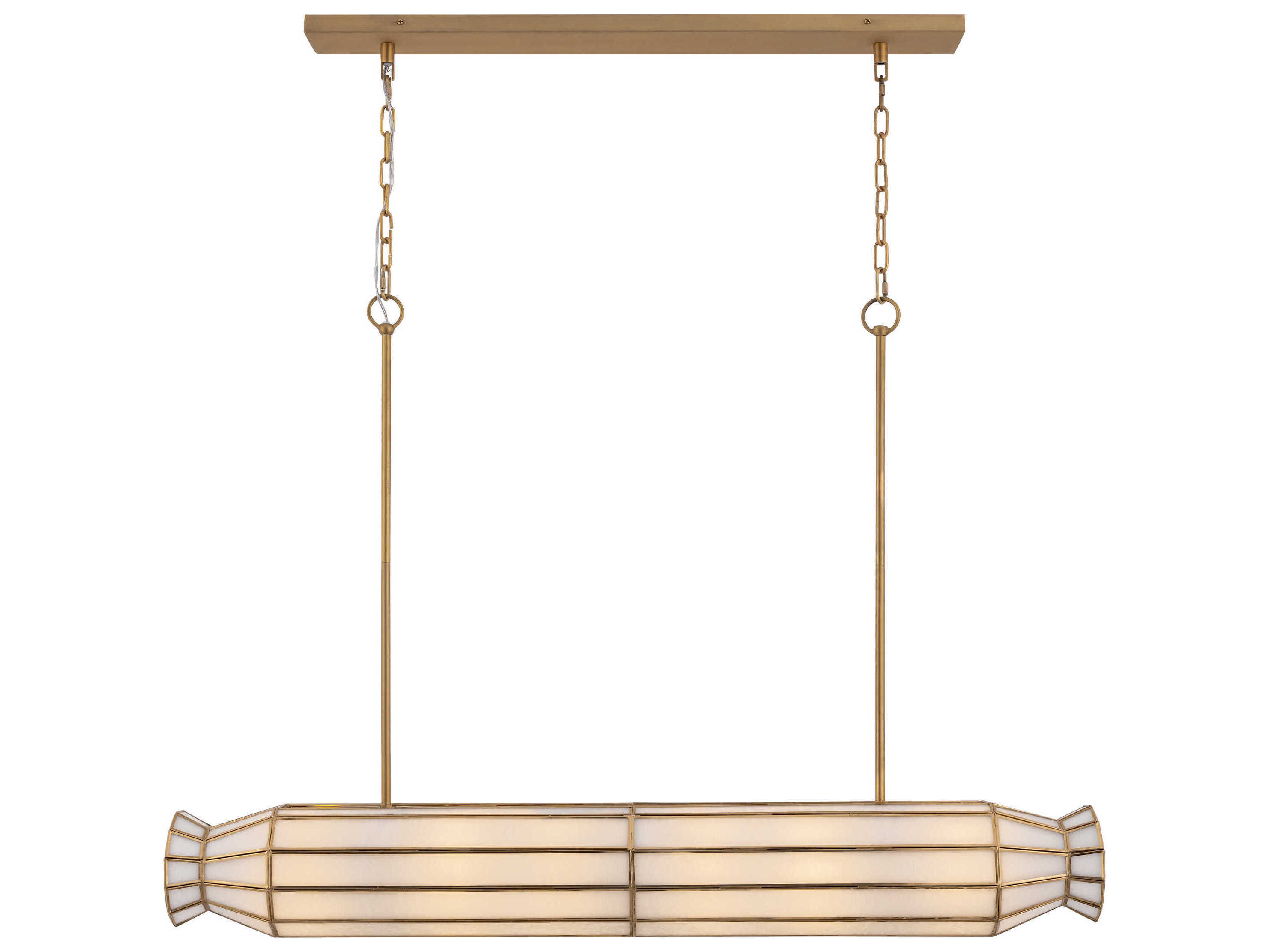 Metropolitan Jaxen 6-Light Legacy Brass Linear Island Pendant