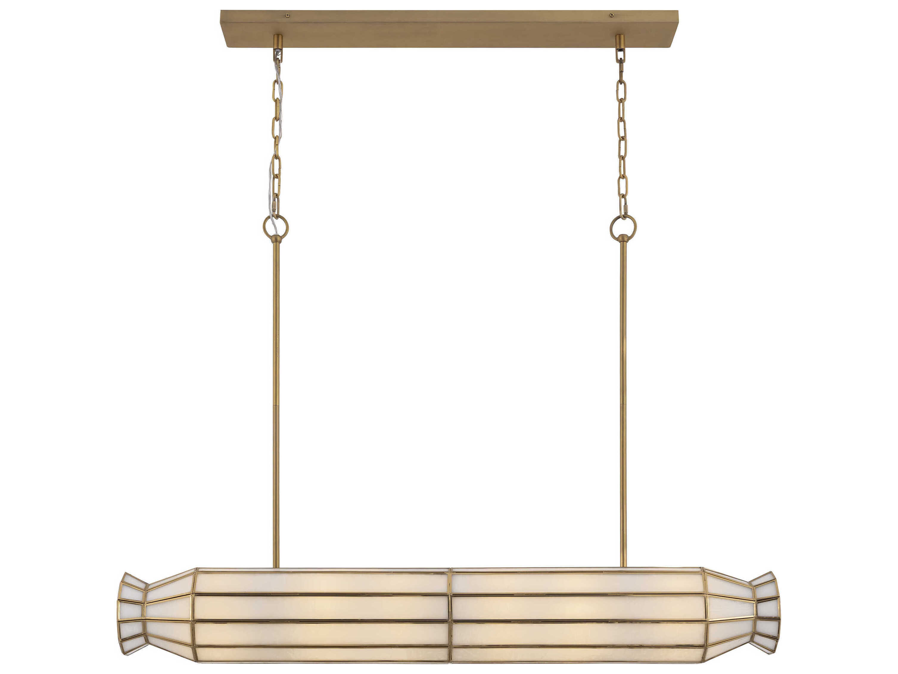 Metropolitan Jaxen 6-Light Legacy Brass Linear Island Pendant