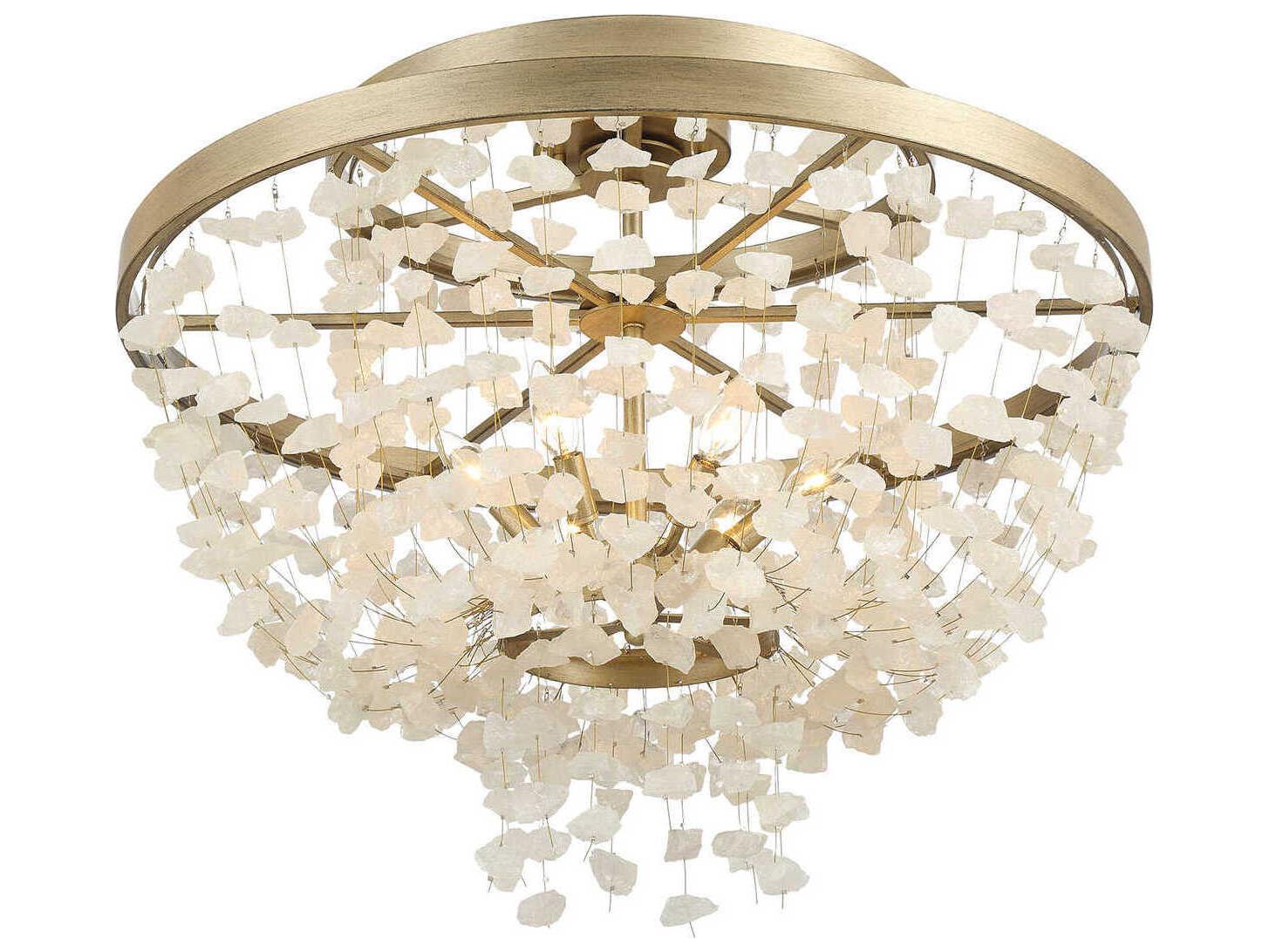 Metropolitan Stonybrook 6-Light Havana Gold Semi Flush Mount