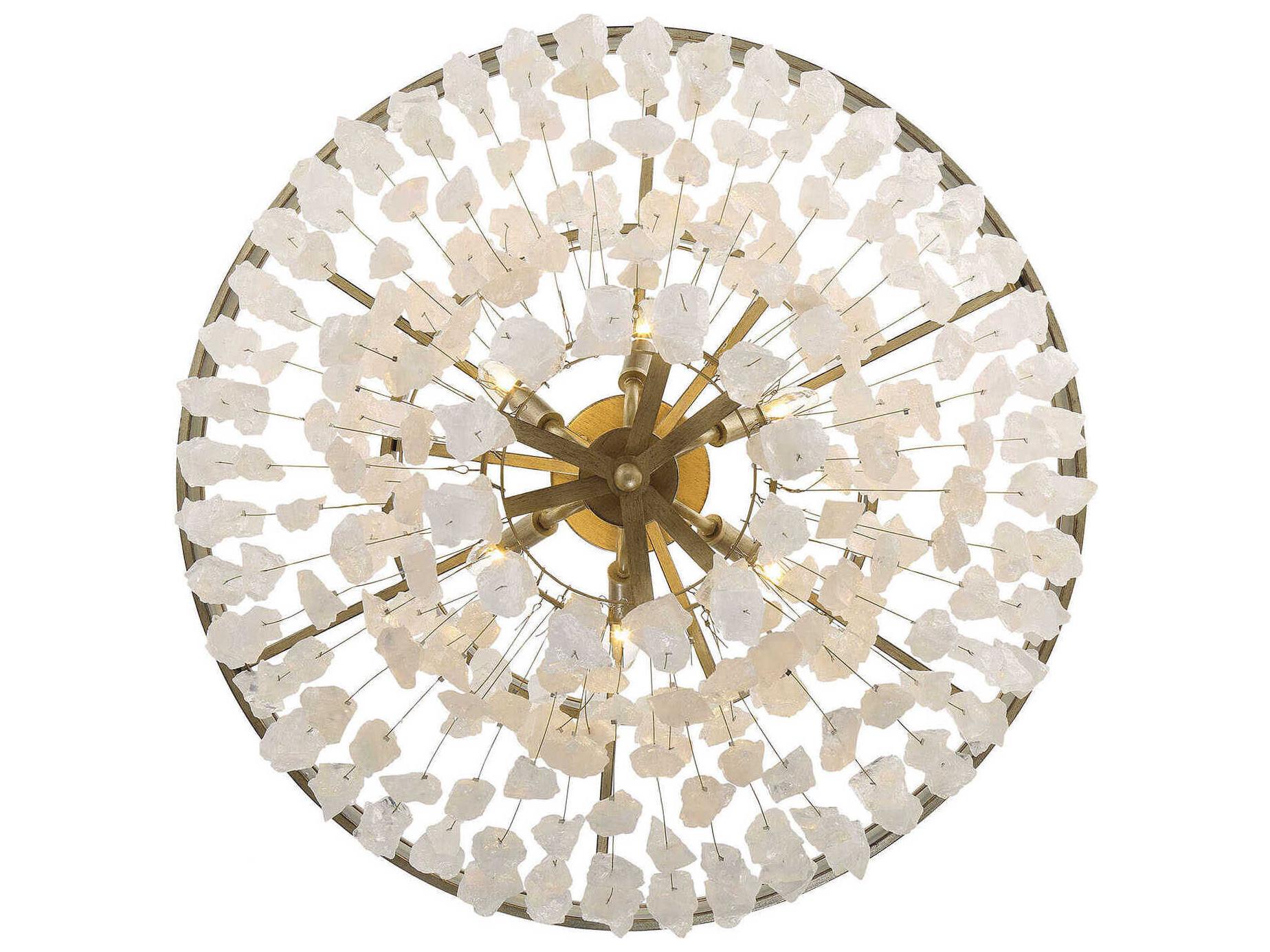 Metropolitan Stonybrook 6-Light Havana Gold Semi Flush Mount
