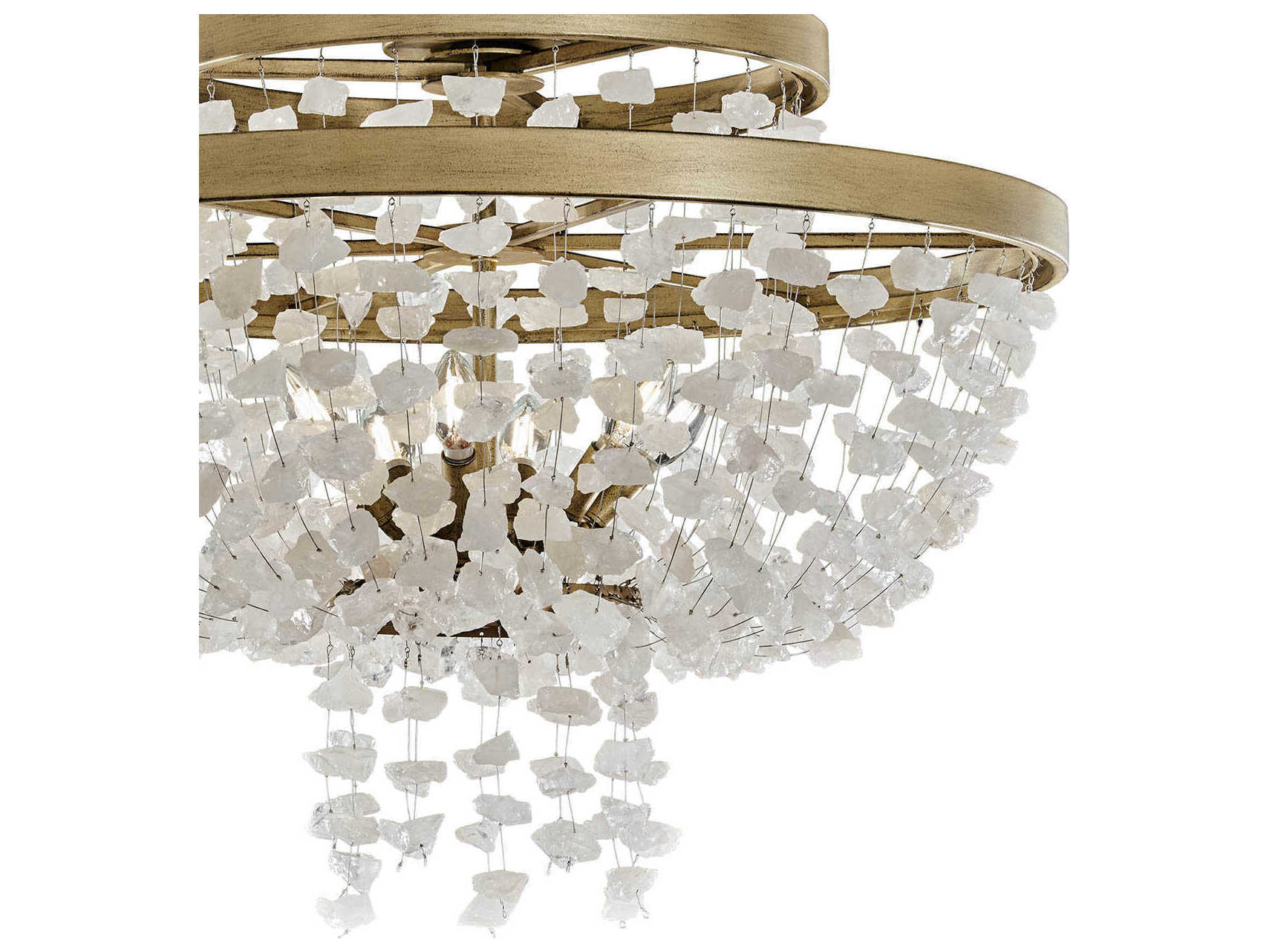 Metropolitan Stonybrook 6-Light Havana Gold Semi Flush Mount