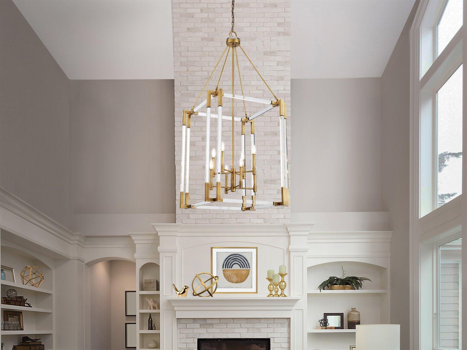 Metropolitan Prima Vista 8-Light Aged Antique Brass Pendant