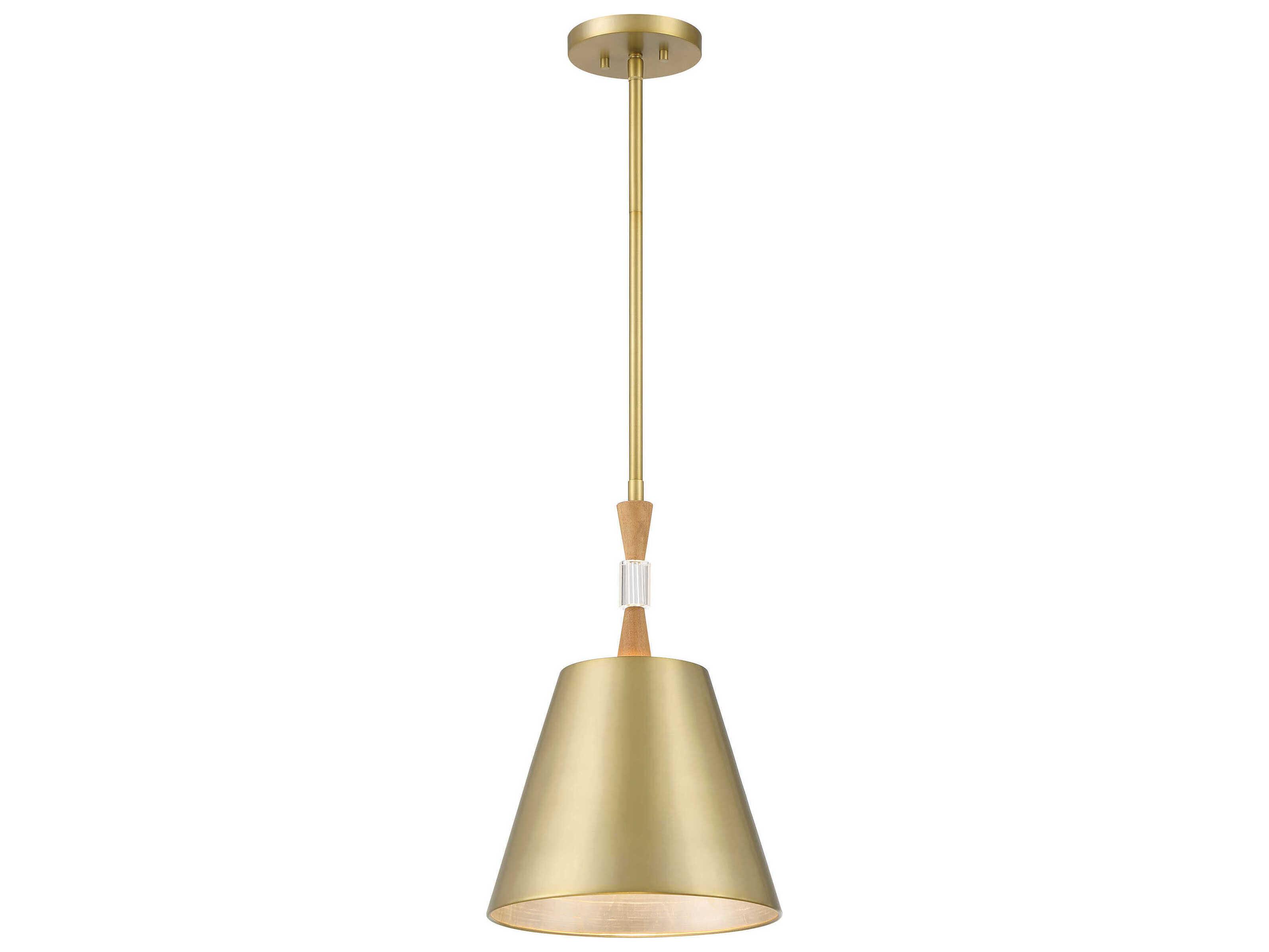 Metropolitan Baratti 1-Light Soft Brass Crystal Mini Pendant