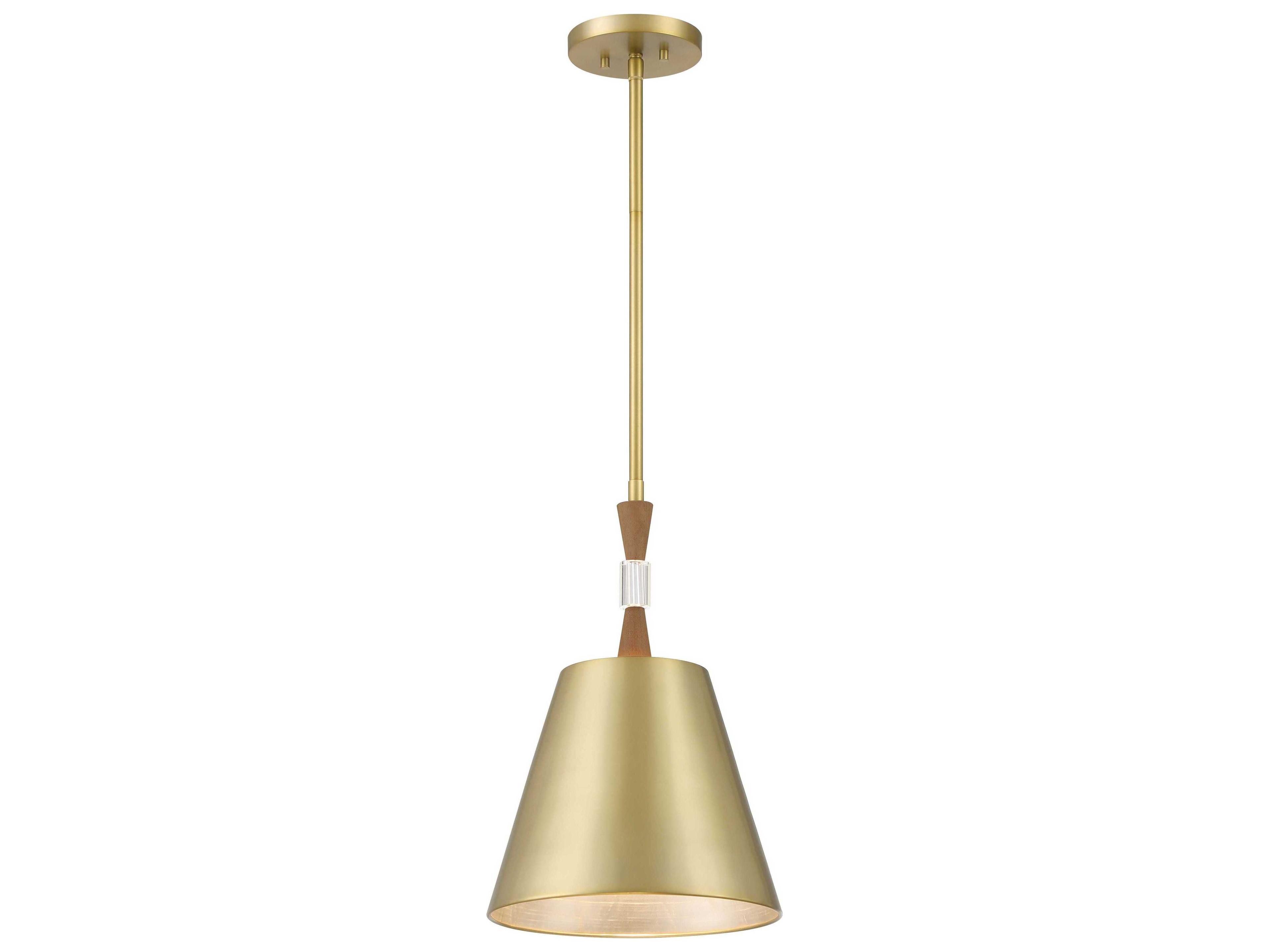 Metropolitan Baratti 1-Light Soft Brass Crystal Mini Pendant