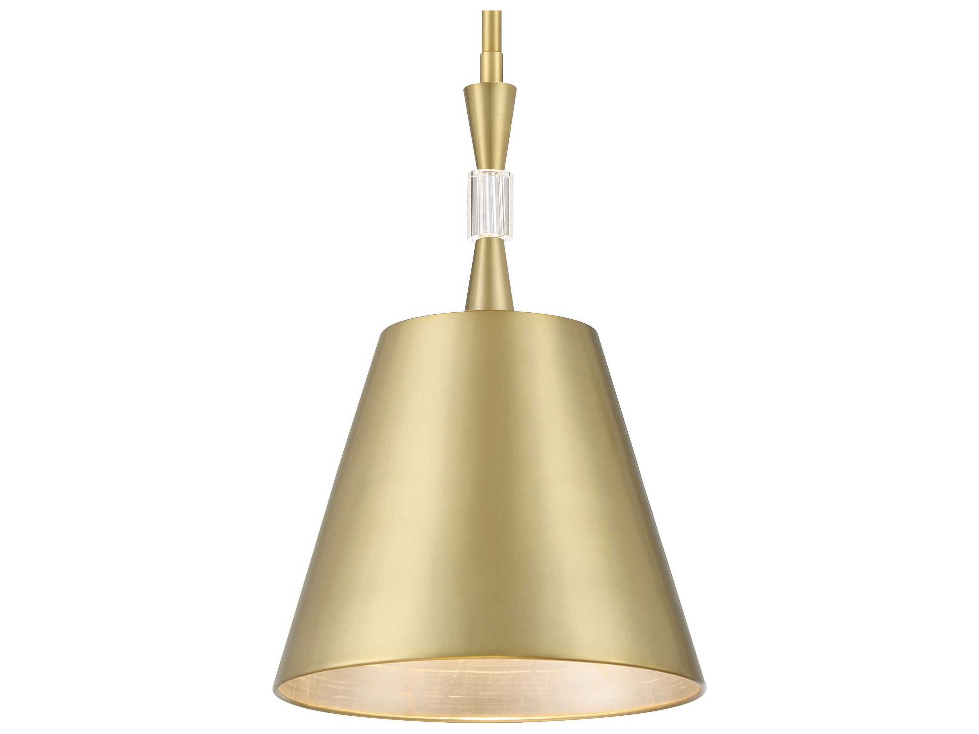 Metropolitan Baratti 1-Light Soft Brass Crystal Mini Pendant