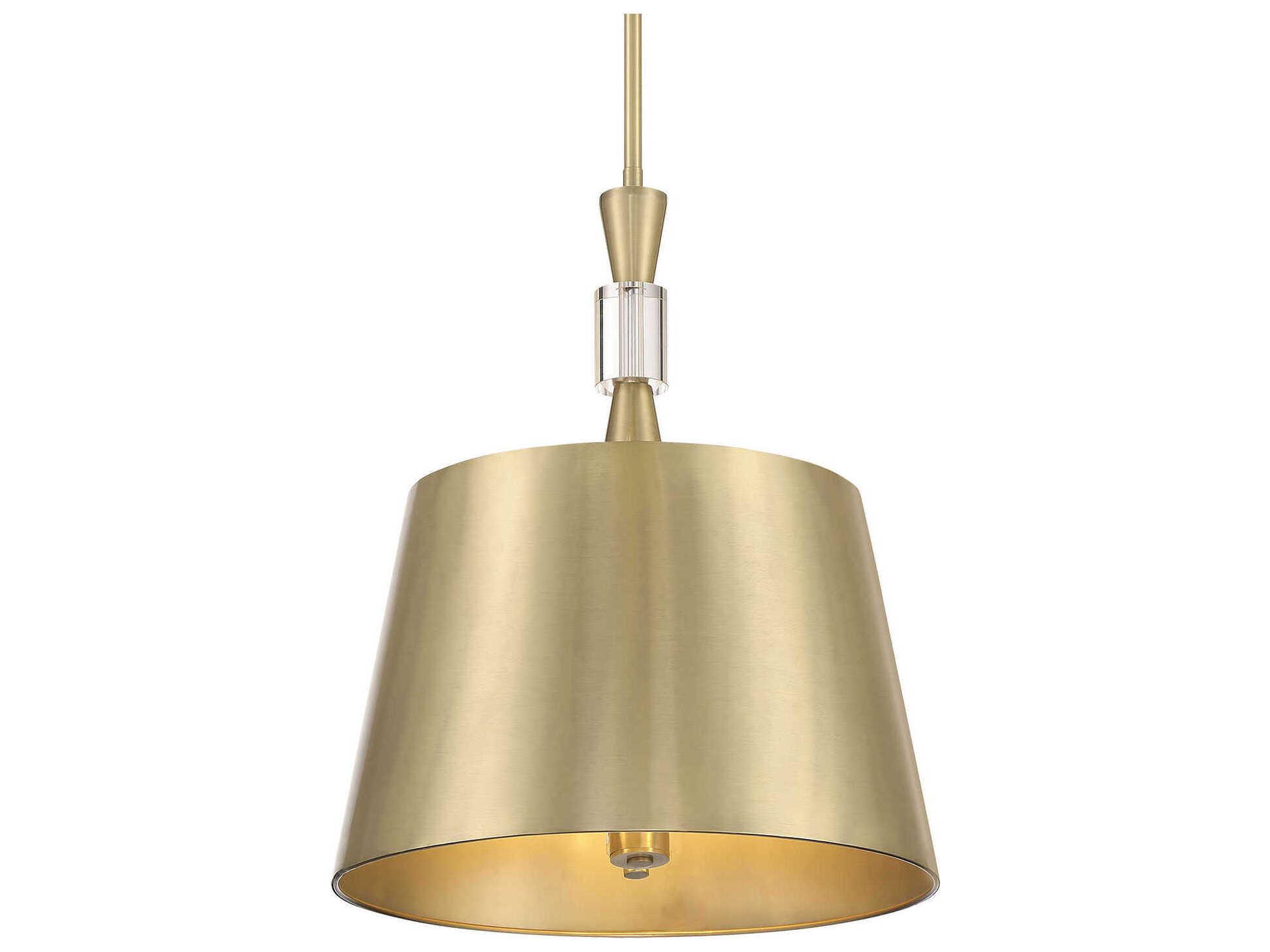 Metropolitan Baratti 3-Light Soft Brass Glass Pendant