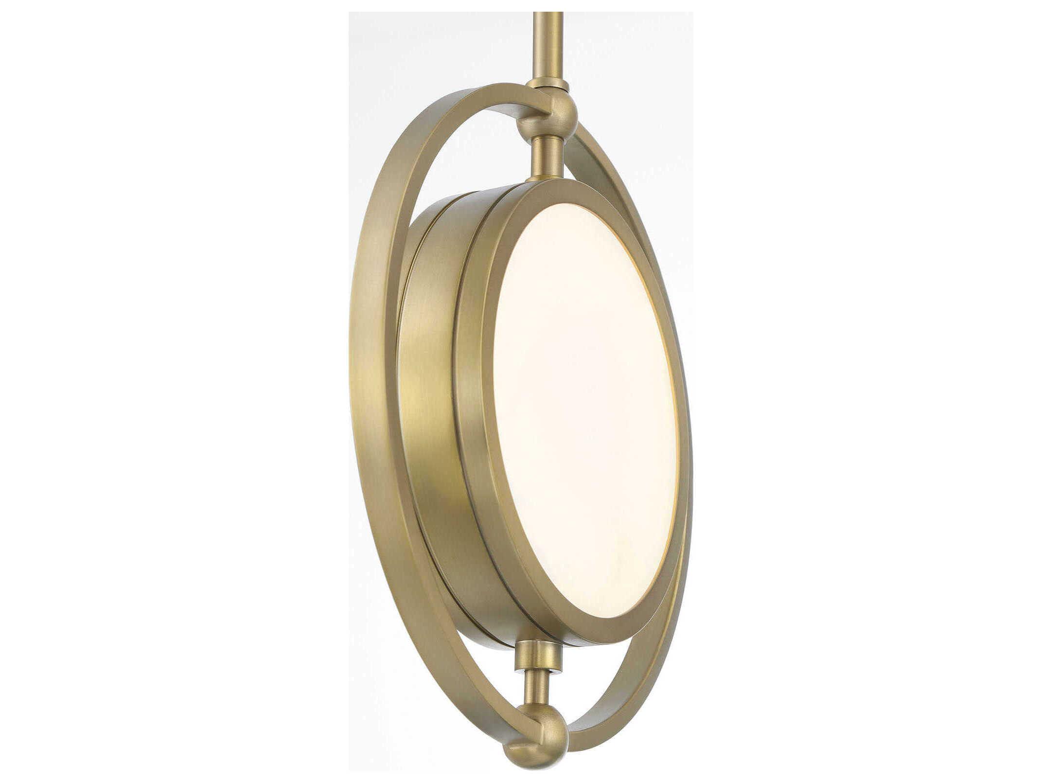 Metropolitan Spectr 1-Light Soft Brass Glass LED Round Mini Pendant