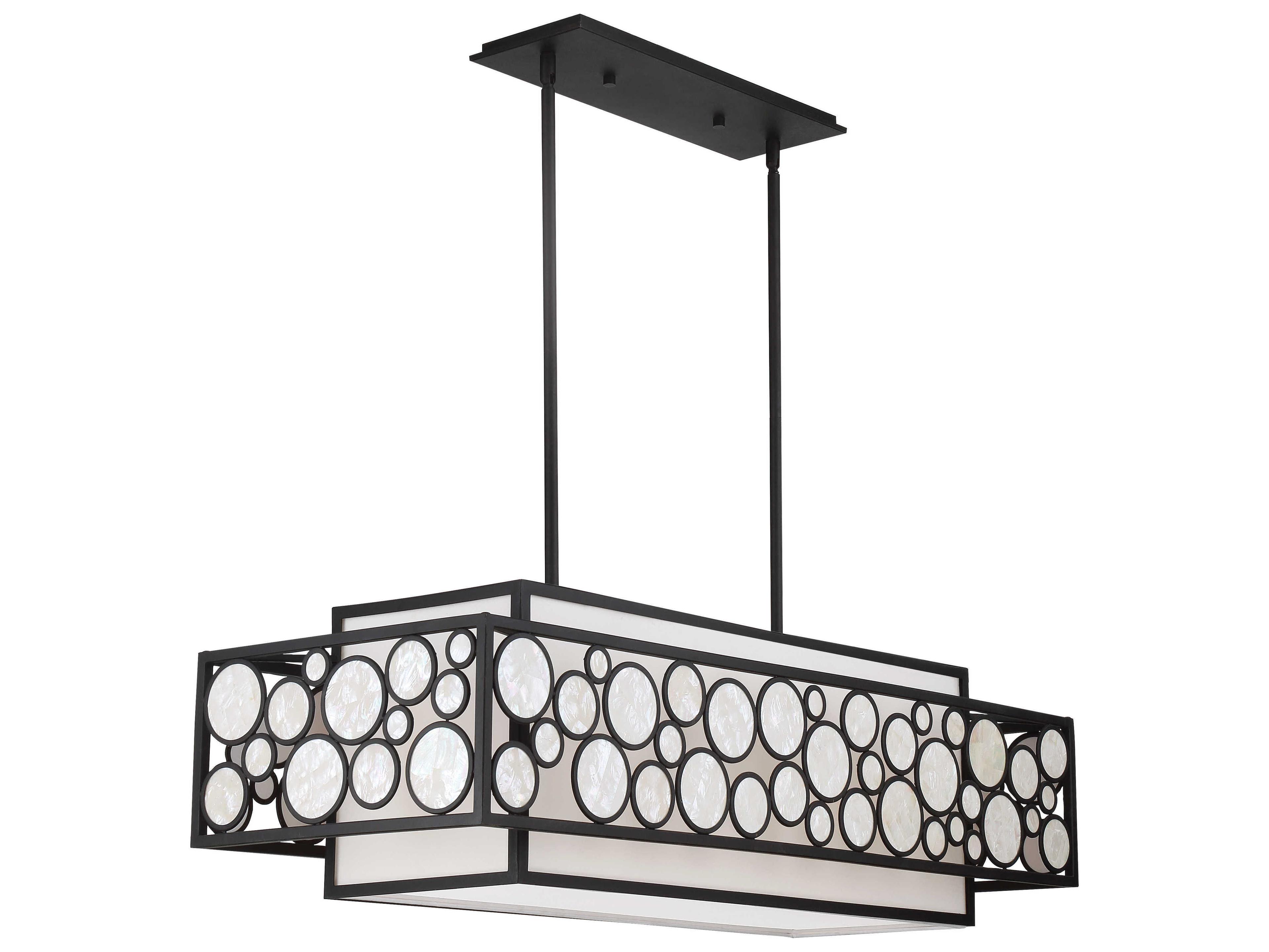 Metropolitan Mosaic 4-Light Oil Rubbed Bronze Geometric Island Pendant