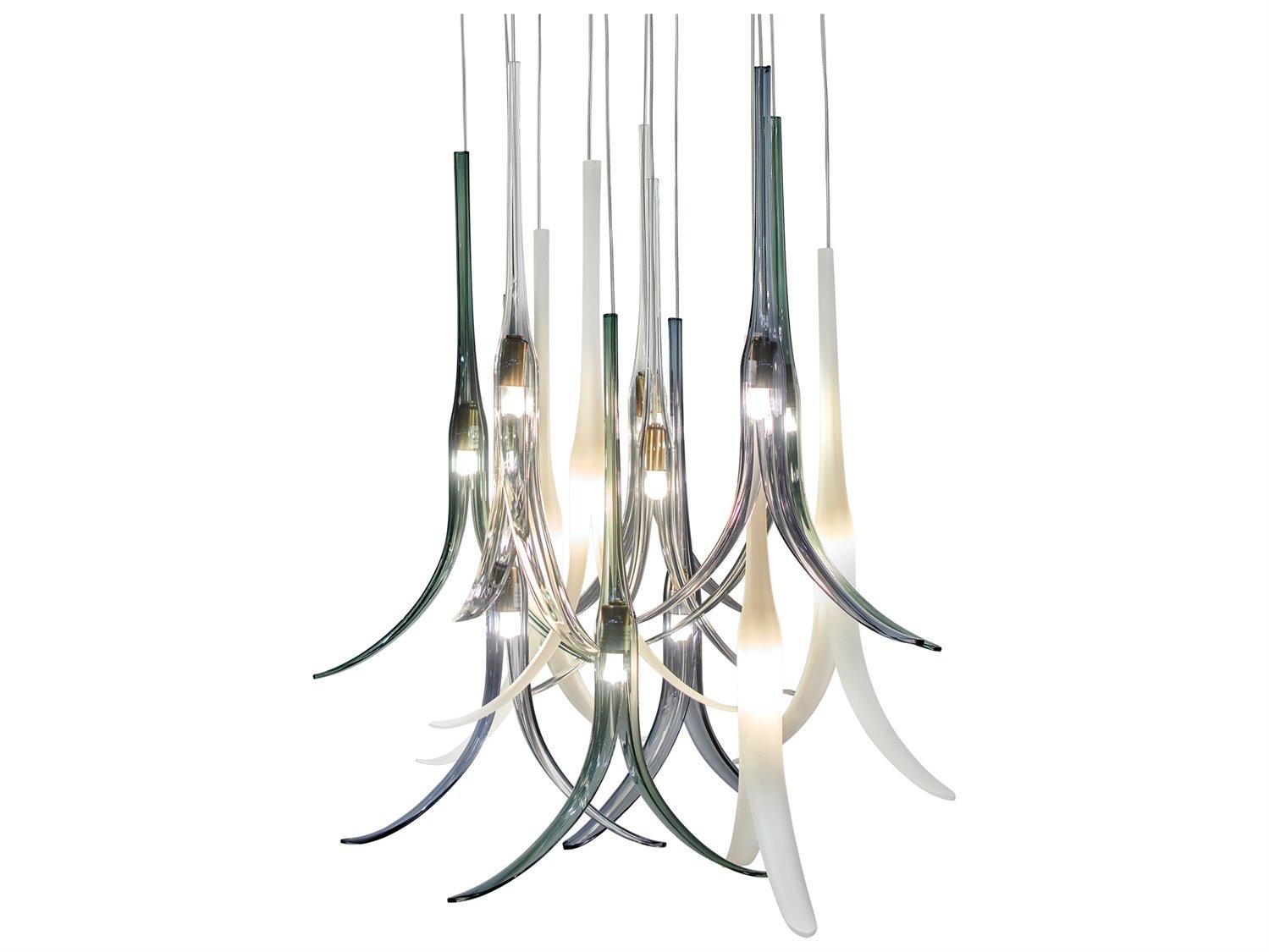 Metropolitan Featherly 13-Light Light Gold Gray Pendant