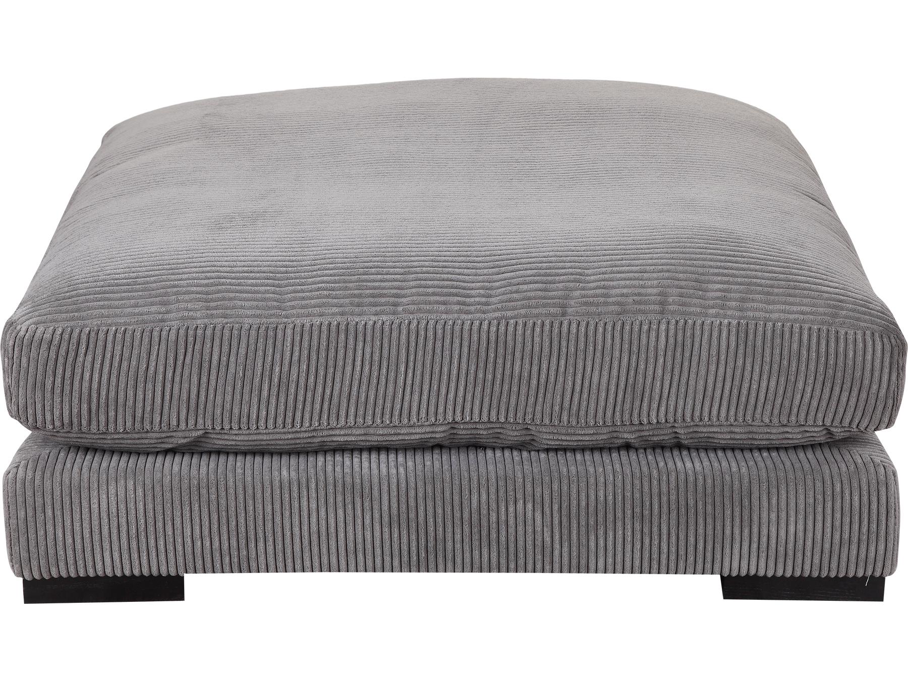 Moe's Home Tumble Dark Grey Upholstered Ottoman