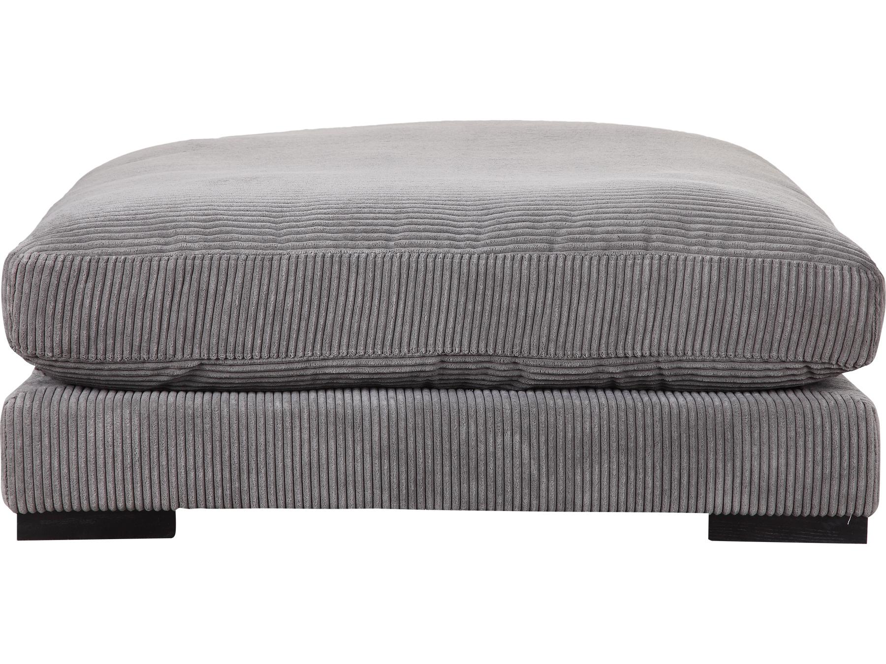 Moe's Home Tumble Dark Grey Upholstered Ottoman