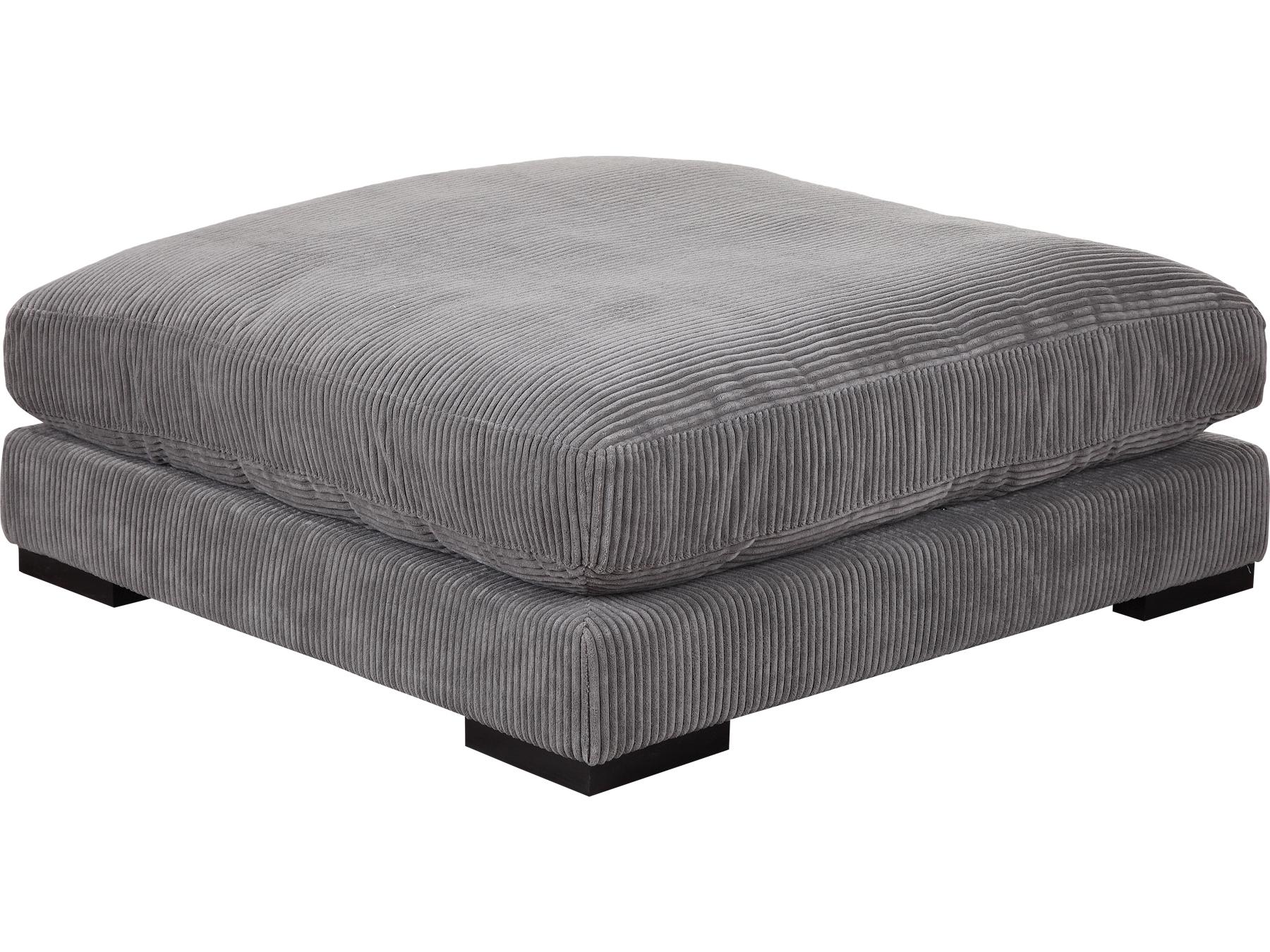 Moe's Home Tumble Dark Grey Upholstered Ottoman