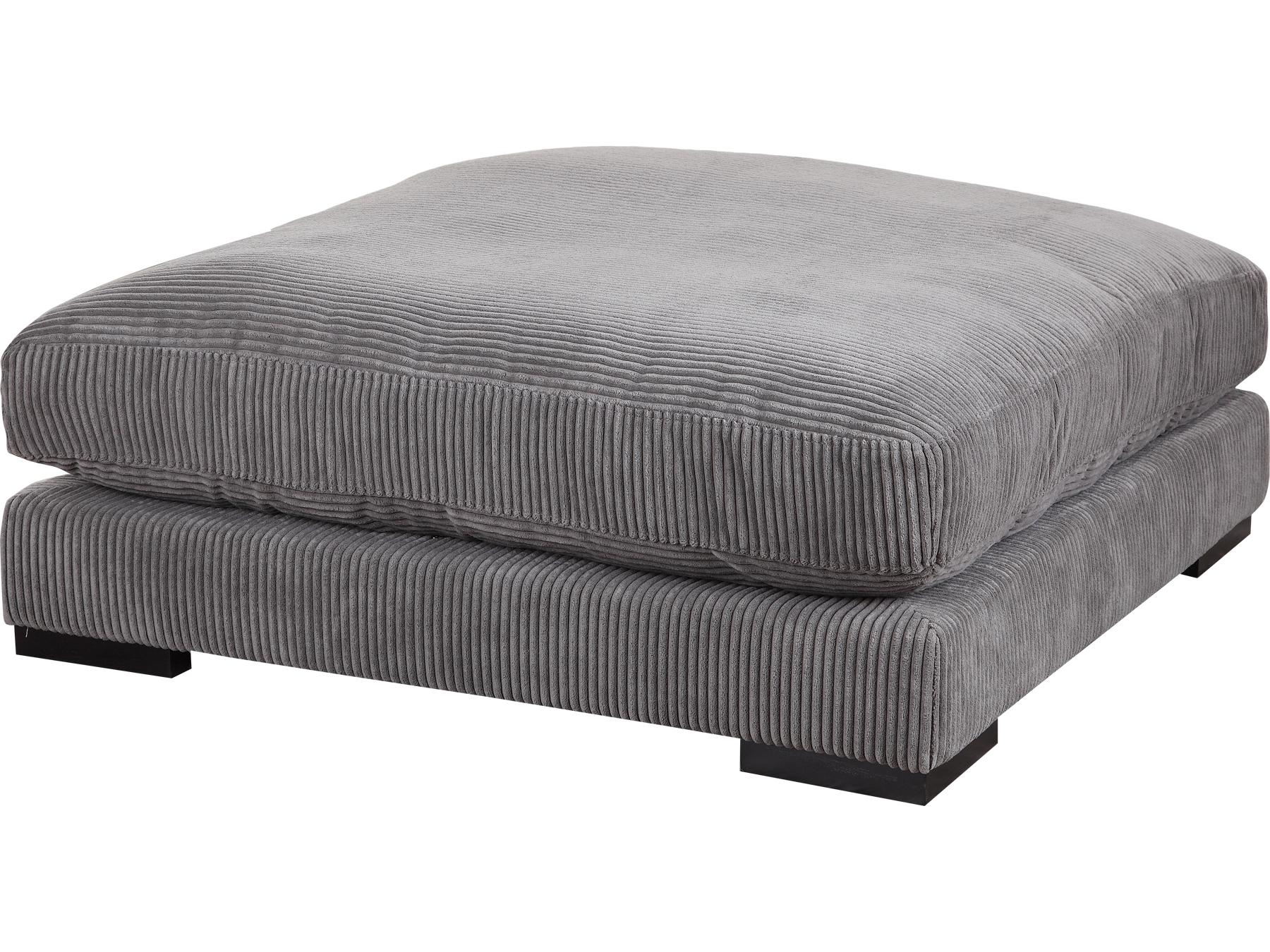 Moe's Home Tumble Dark Grey Upholstered Ottoman