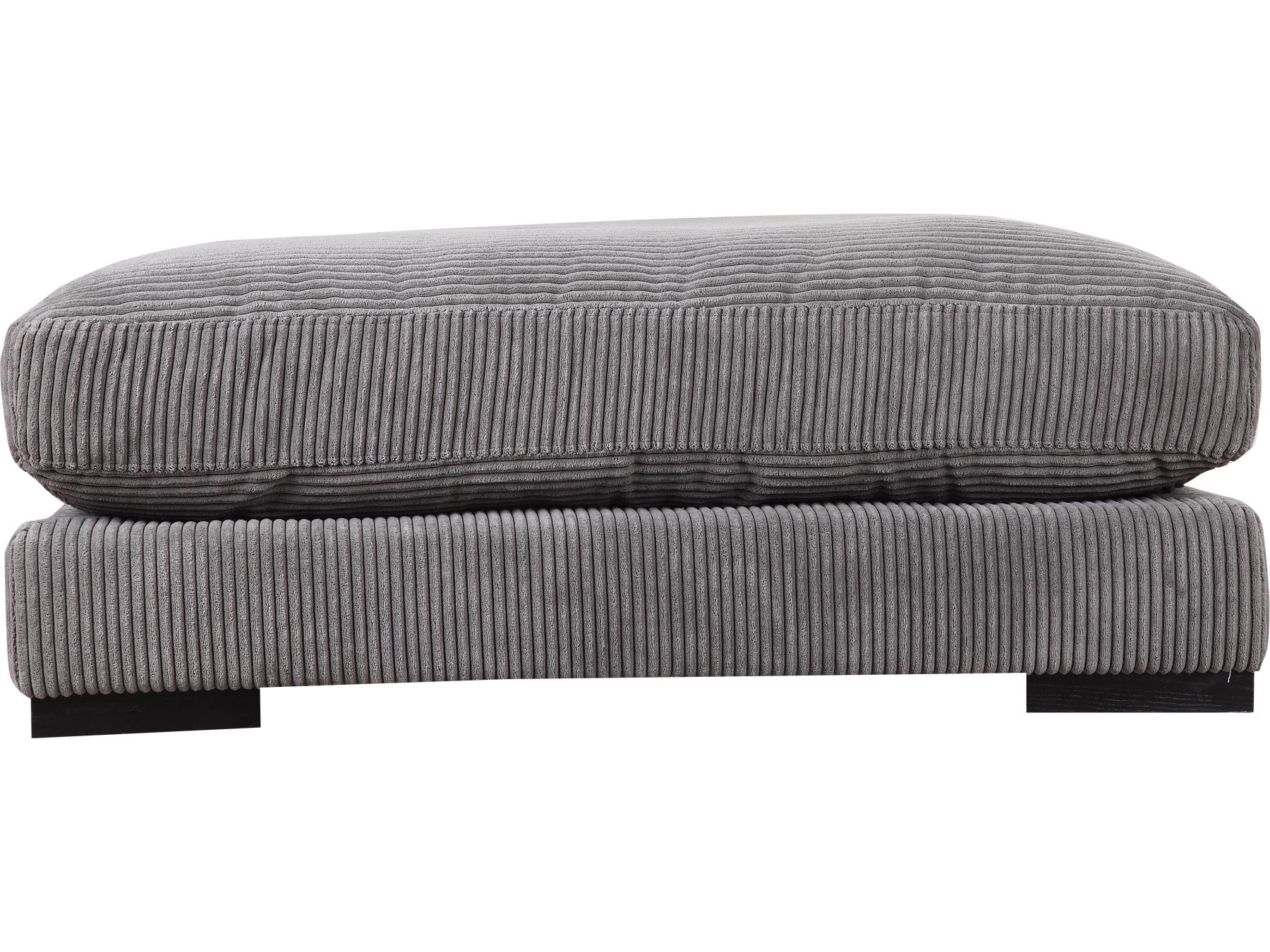 Moe's Home Tumble Dark Grey Upholstered Ottoman