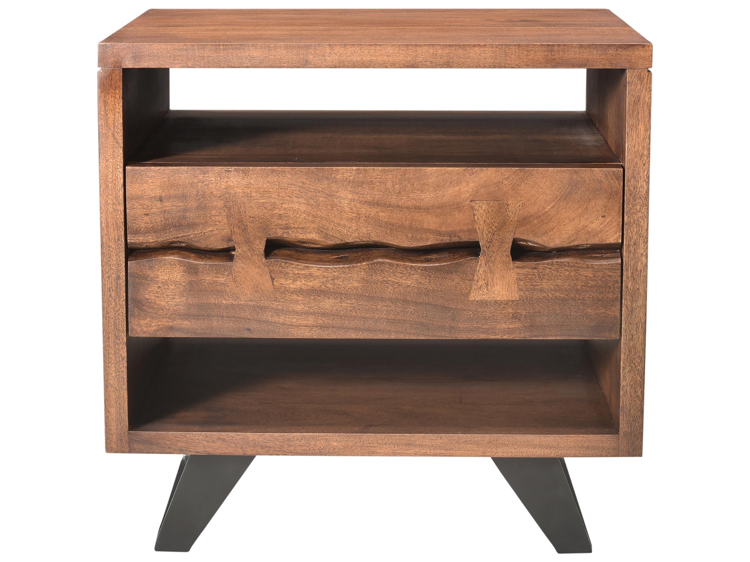 Moe's Home Madagascar 1-Drawer Acacia Wood Nightstand