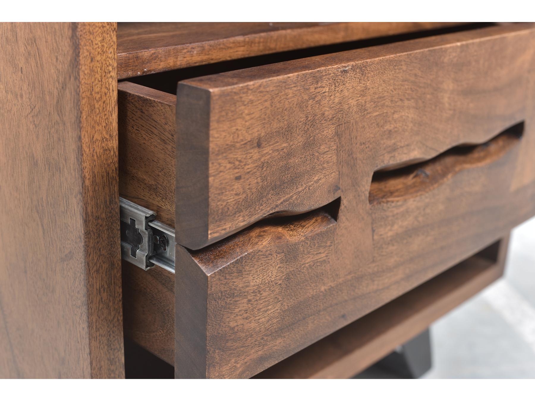 Moe's Home Madagascar 1-Drawer Acacia Wood Nightstand