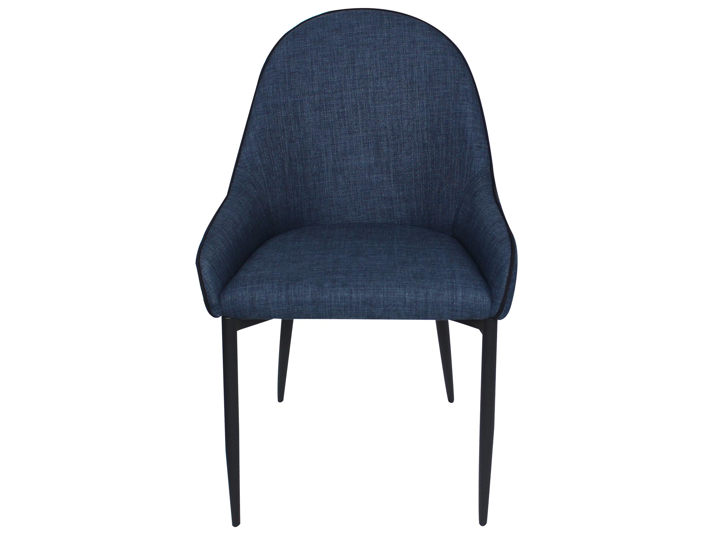 Moe's Home Lapis Blue Upholstered Side Dining Chair - Set of Two