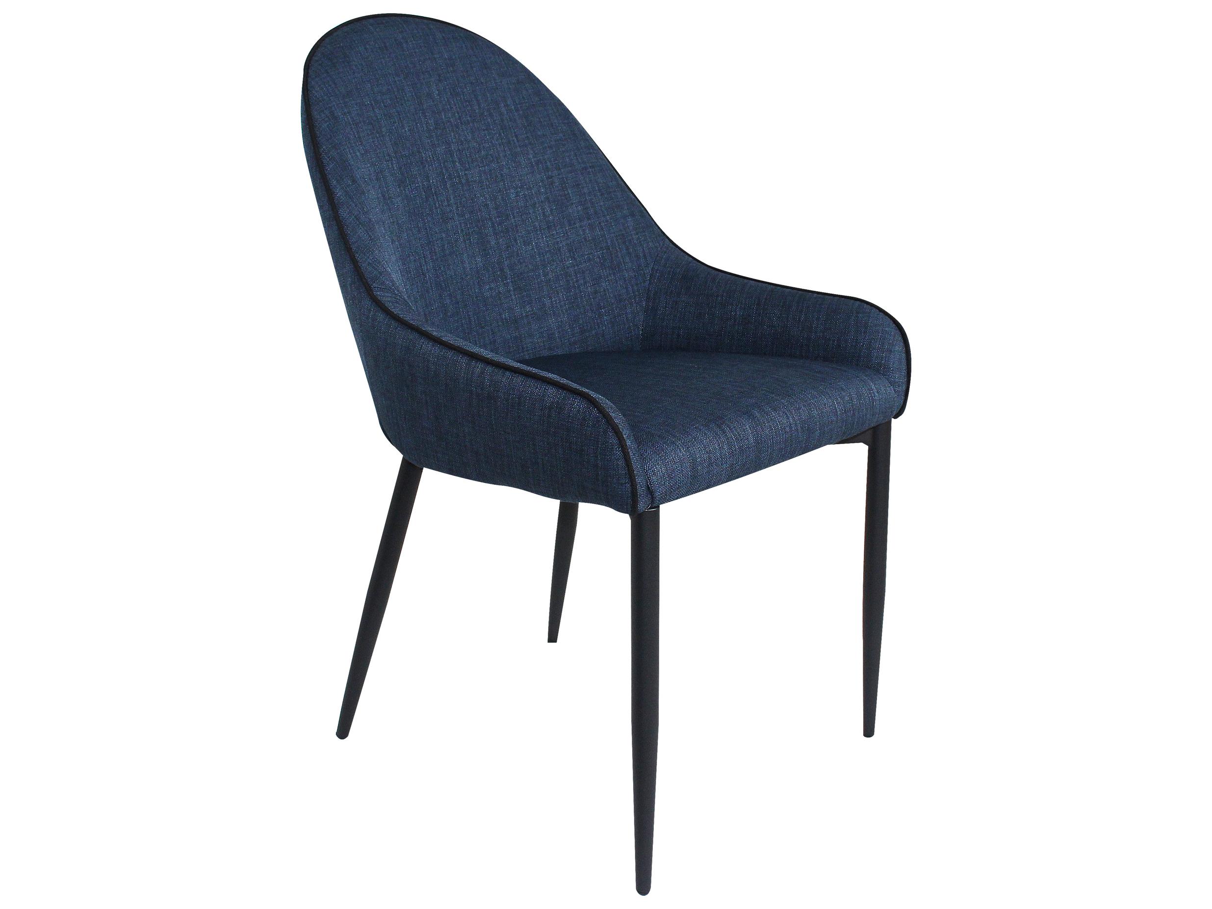 Moe's Home Lapis Blue Upholstered Side Dining Chair - Set of Two