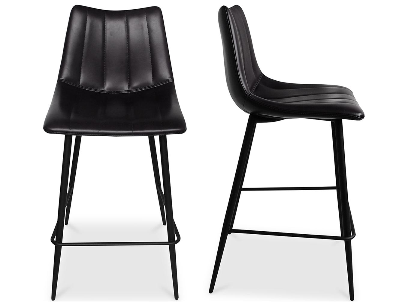 Moe's Home Alibi Ply Wood Black Counter Stool - Set of Two