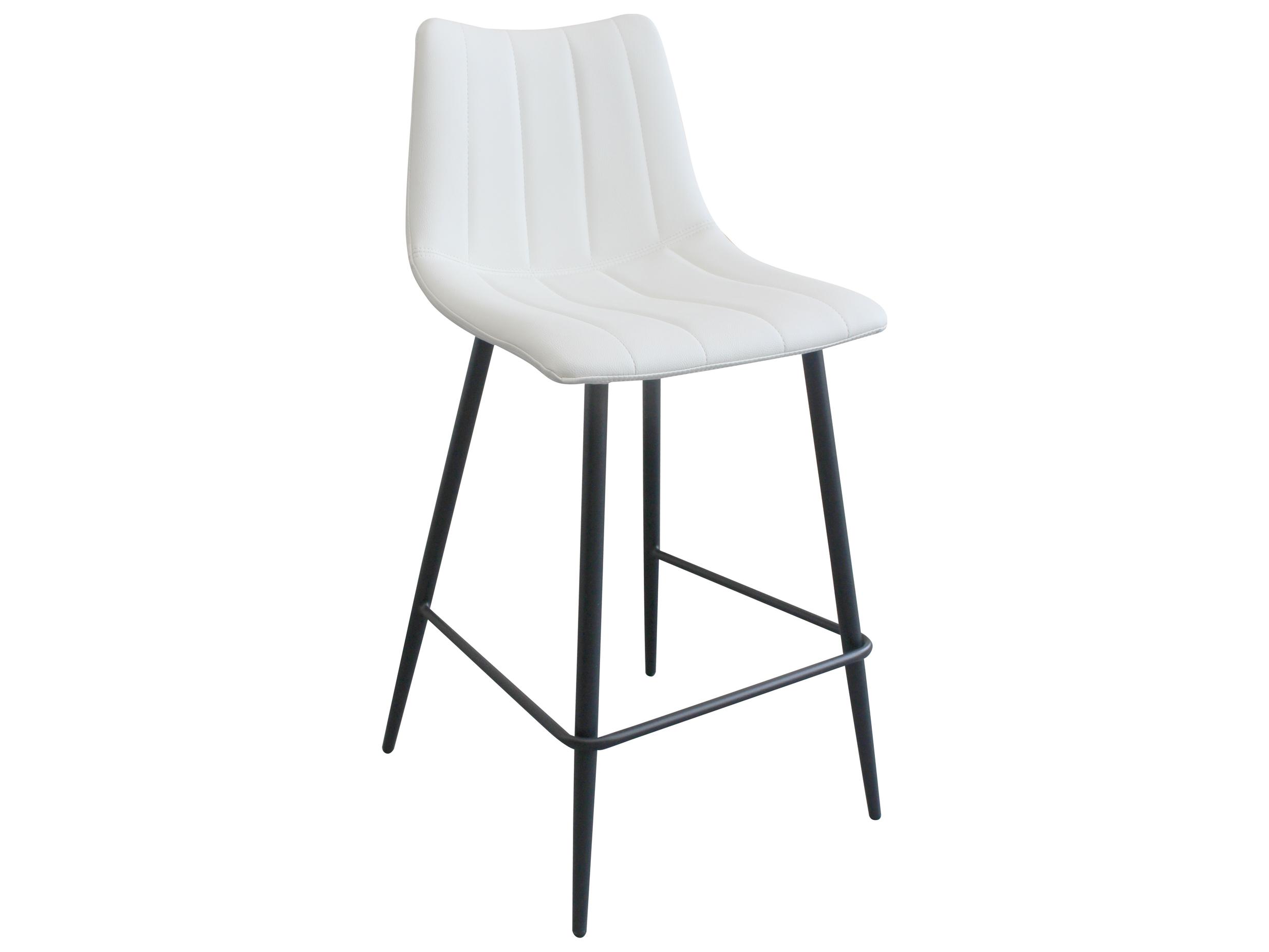 Moe's Home Alibi Upholstered Ply Wood Ivory Counter Stool - Set of Two