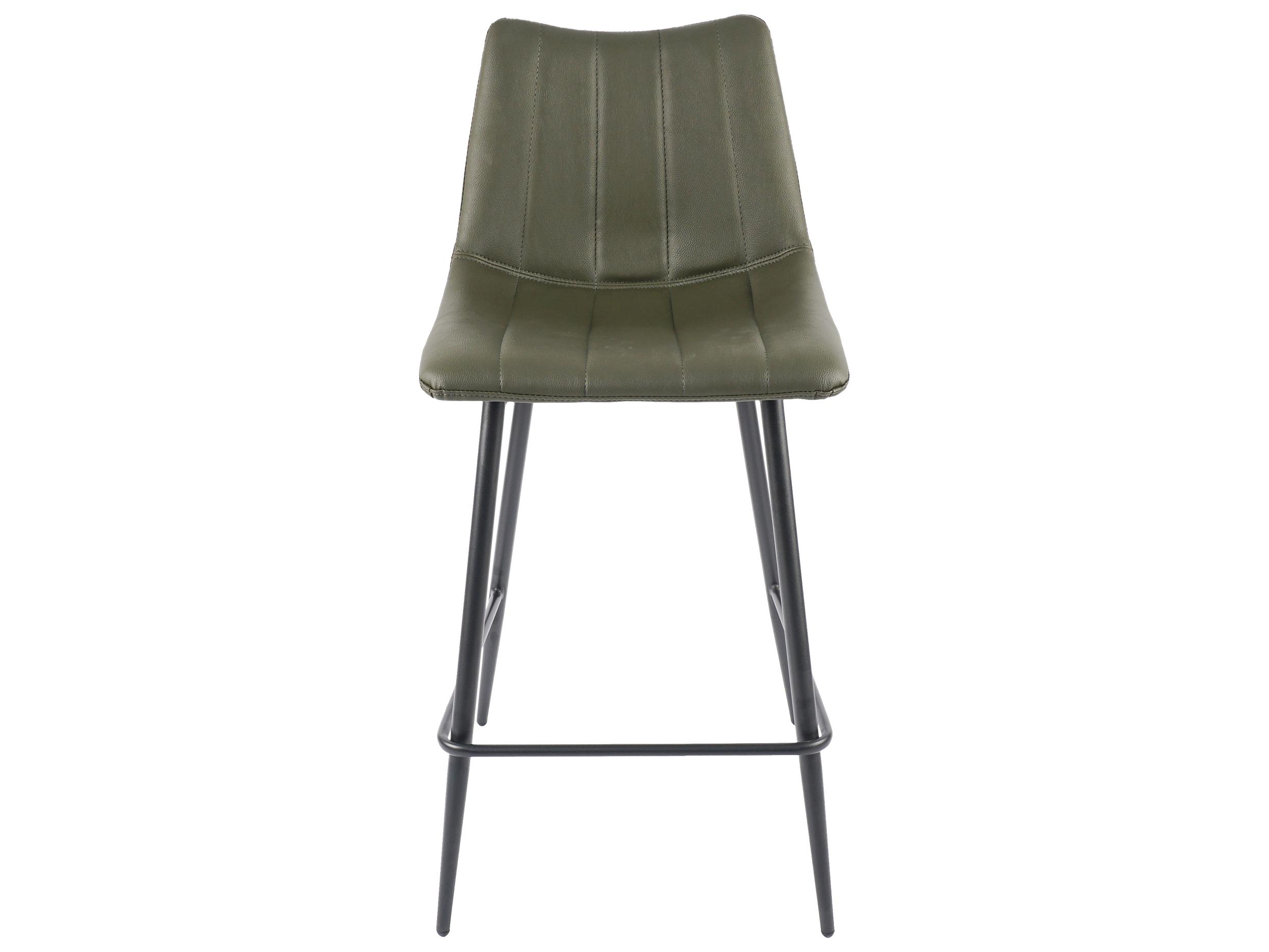 Moe's Home Alibi Leather Dark Grey Counter Stool - Set of Two