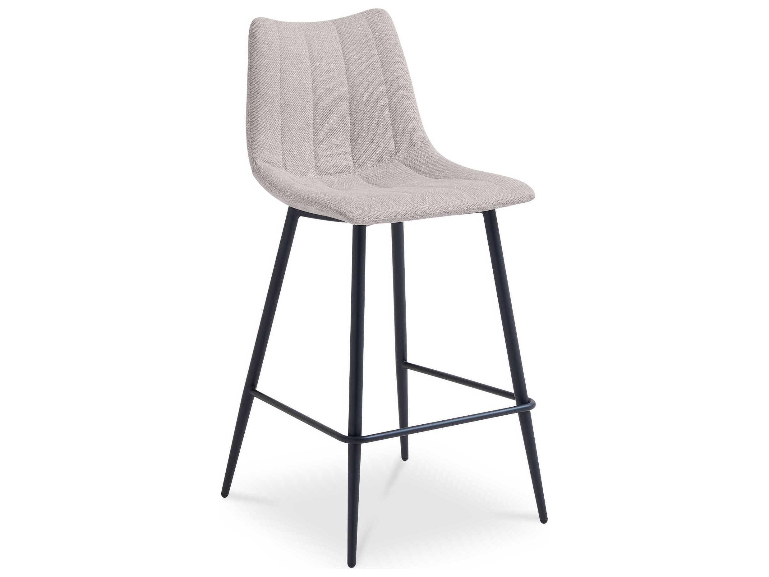 Moe's Home Alibi Beige Upholstered Plywood Counter Stool Set of 2