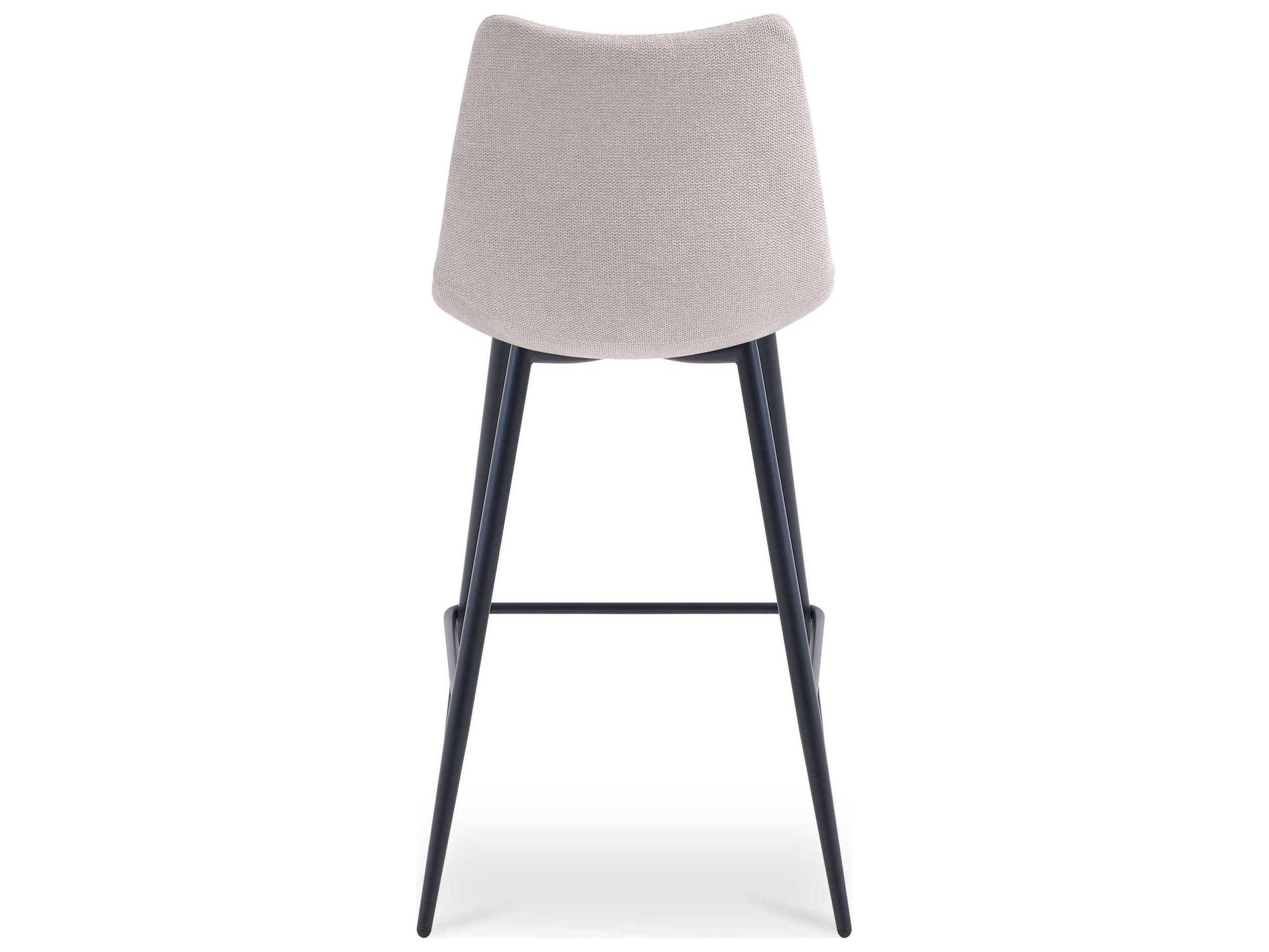 Moe's Home Alibi Beige Upholstered Plywood Counter Stool Set of 2