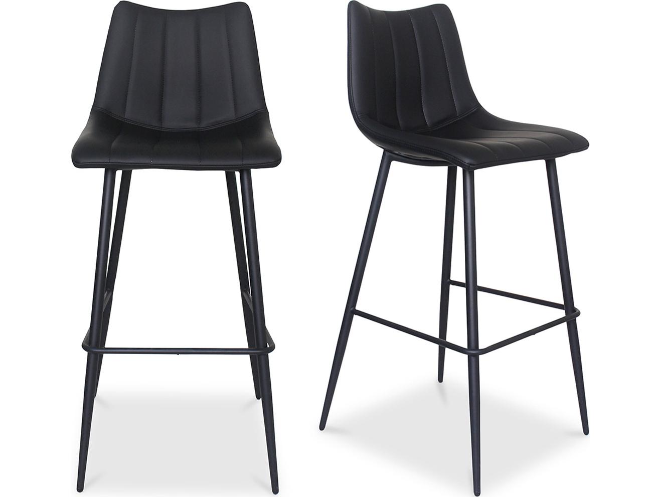 Moe's Home Alibi Ply Wood Black Bar Stool - Set of Two