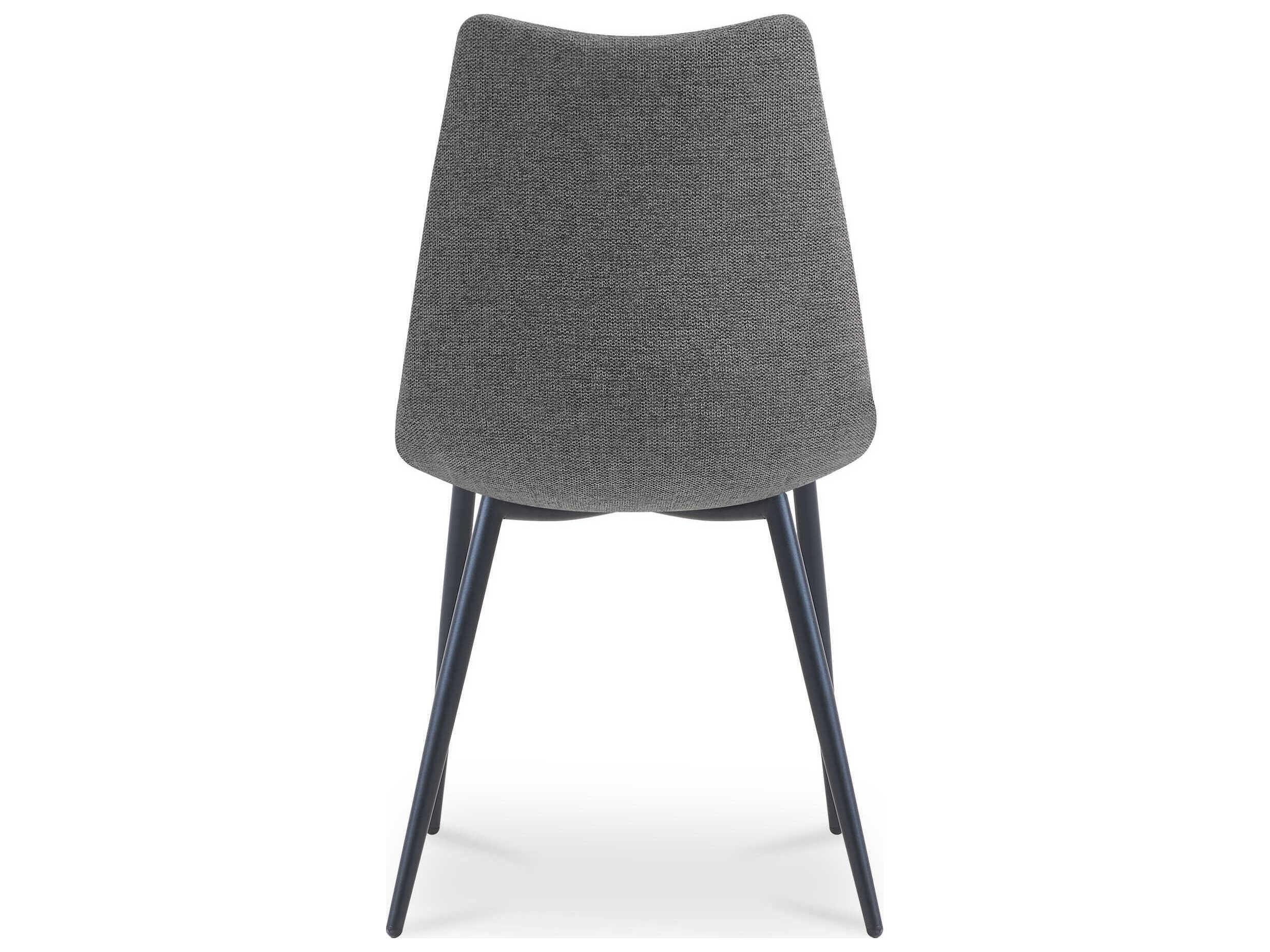 Moe's Home Alibi Plywood Gray Upholstered Armless Dining Chair Set of 2