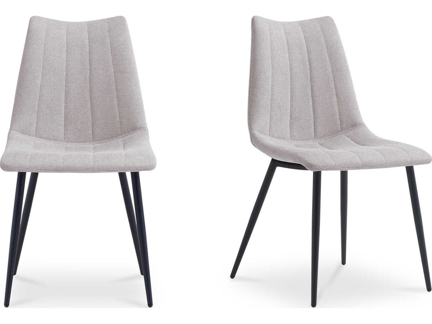 Moe's Home Alibi Plywood Beige Upholstered Armless Dining Chair Set of 2