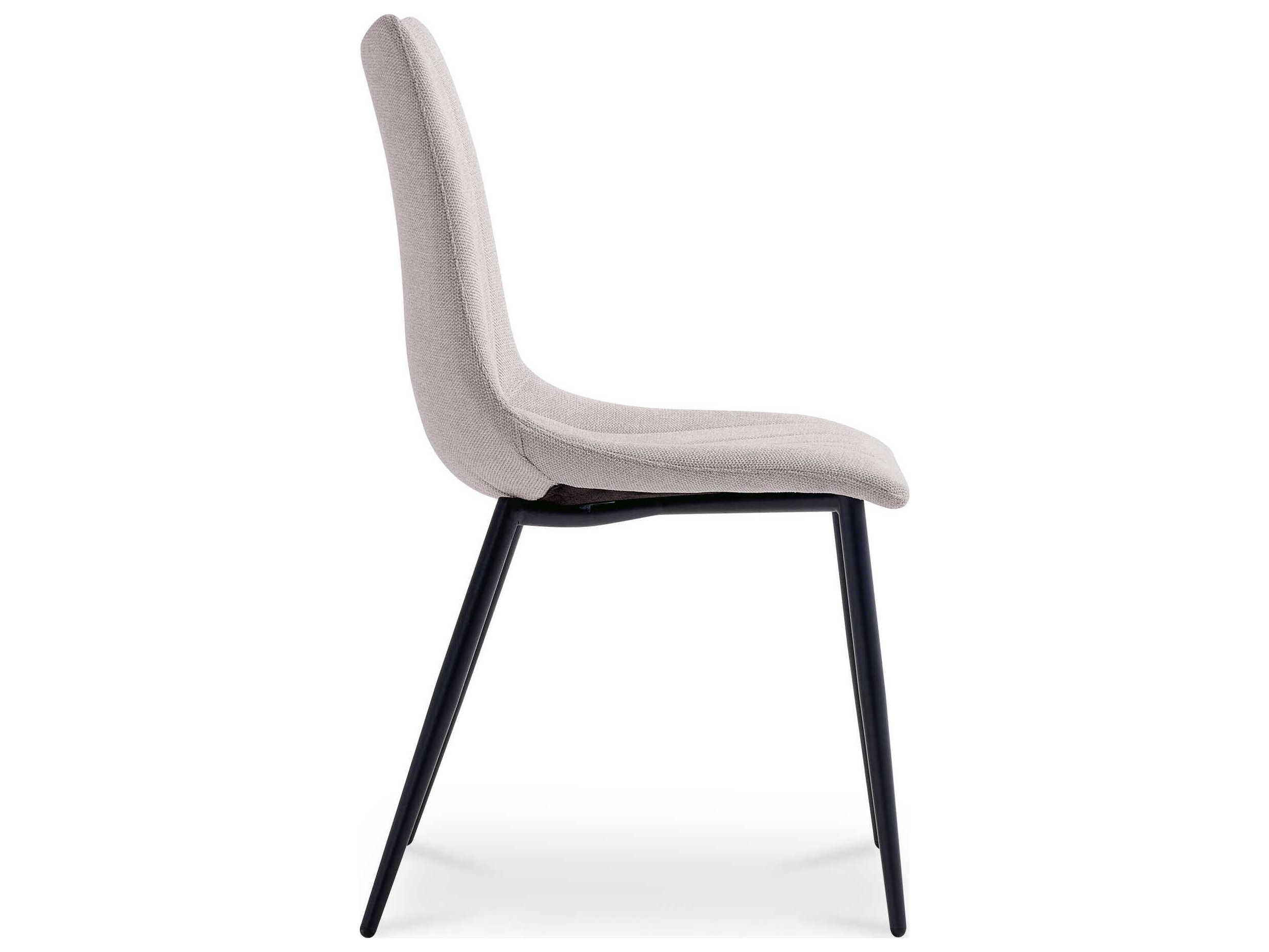 Moe's Home Alibi Plywood Beige Upholstered Armless Dining Chair Set of 2