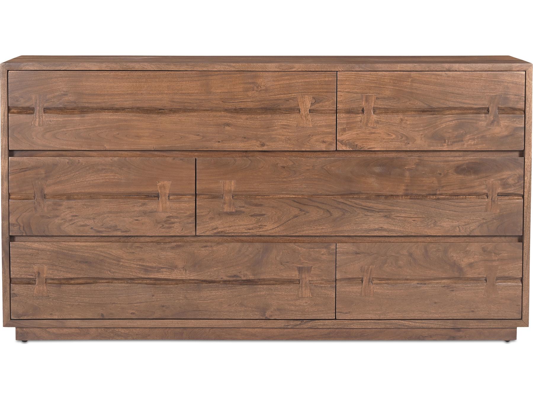 Moe's Home Madagascar 6-Drawers Acacia Wood Double Dresser