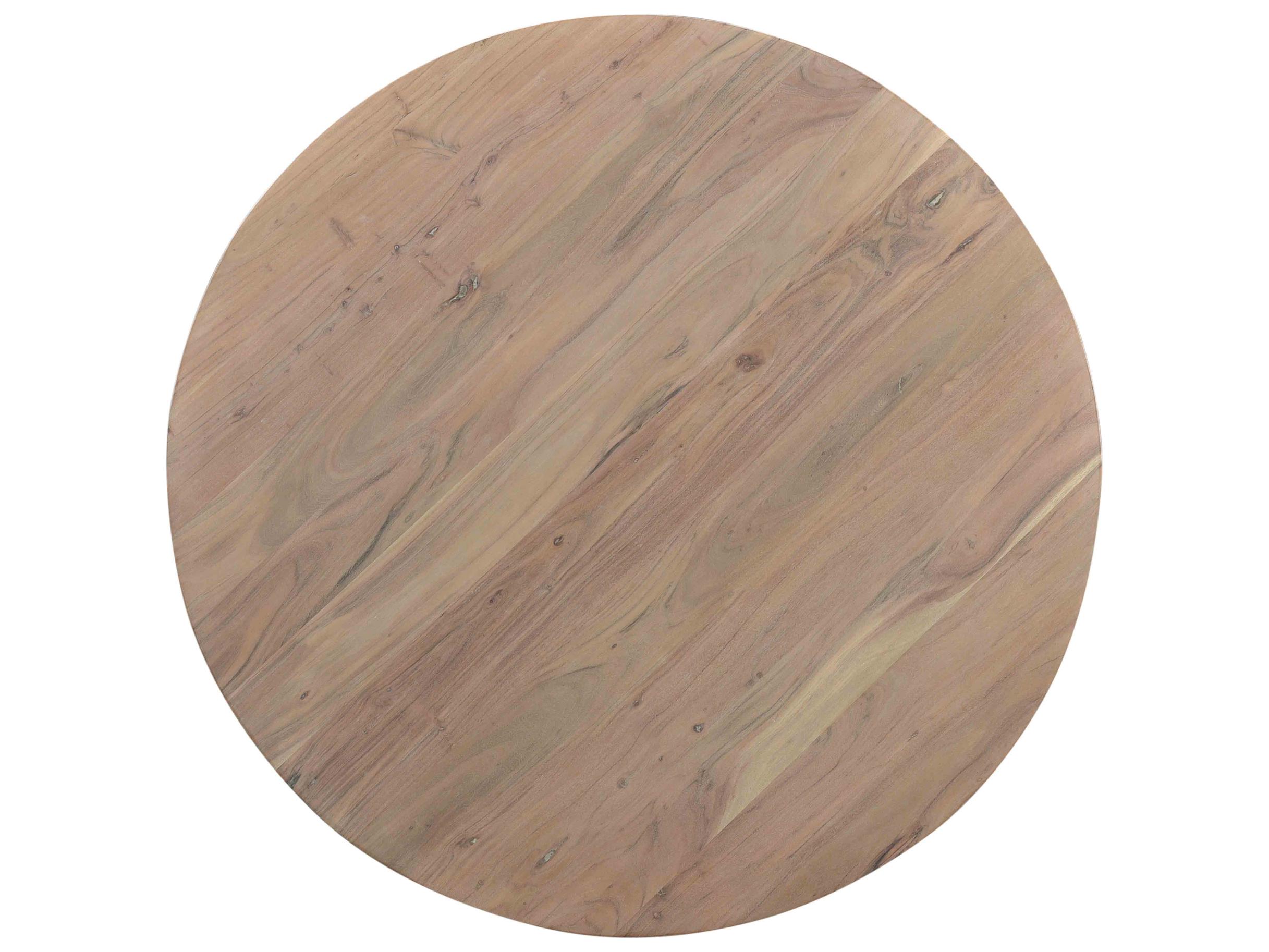 Moe's Home Tanya Round Wood Light Grey Dining Table