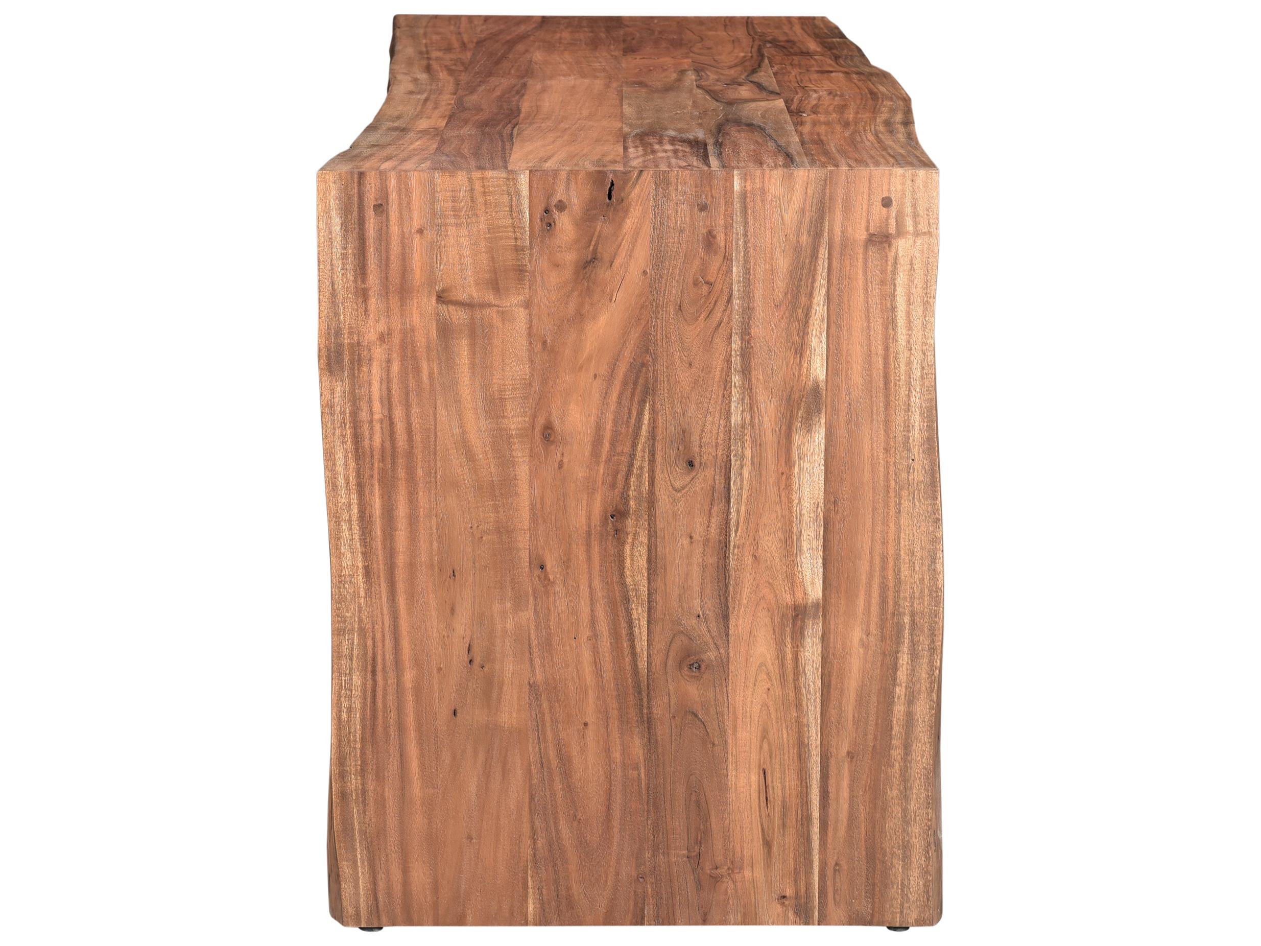 Moe's Home Tyrell Acadia Brown Acacia Wood Computer Desk