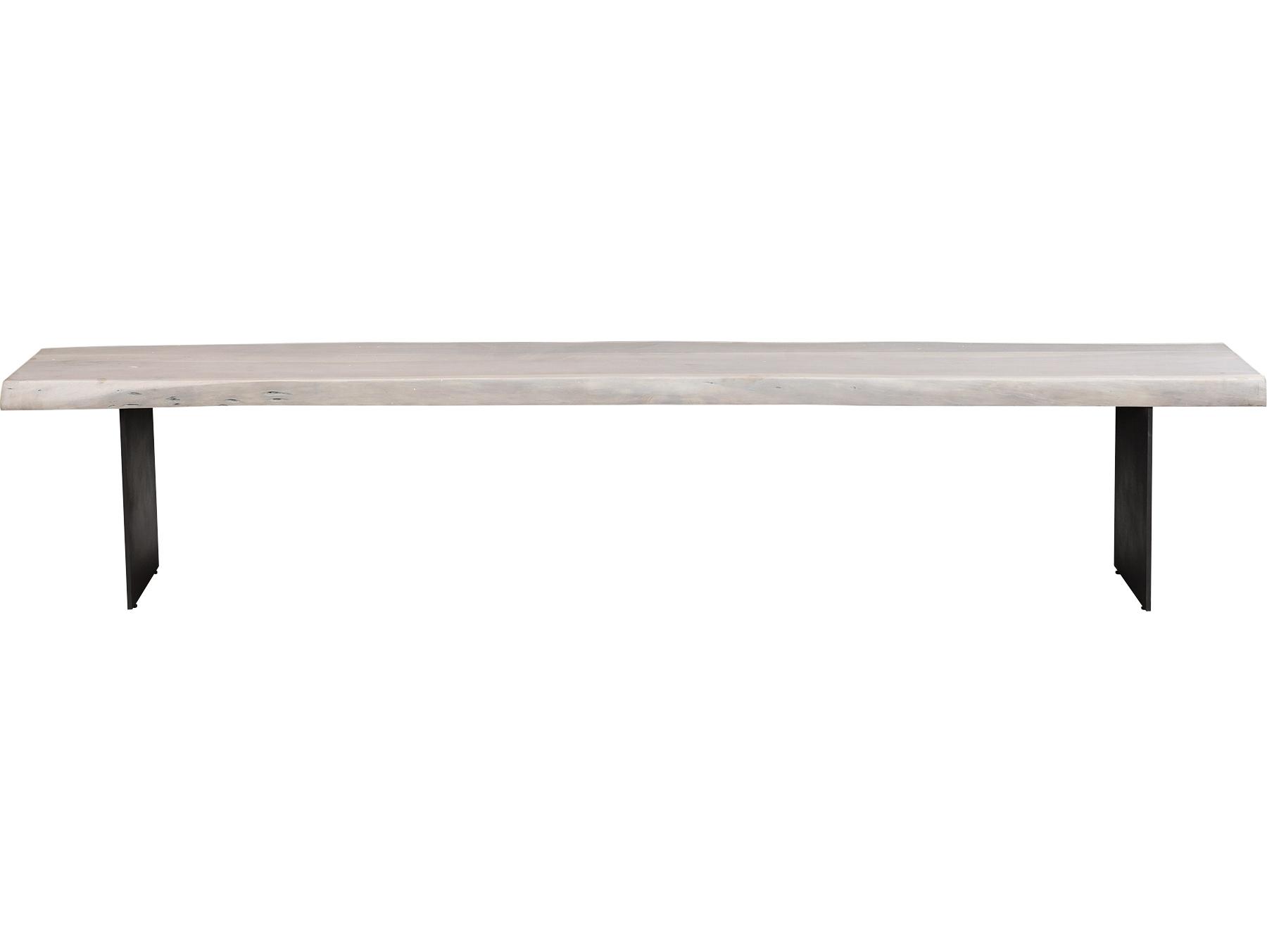 Moe's Home Evans Distressed Whitewashed Accent Bench