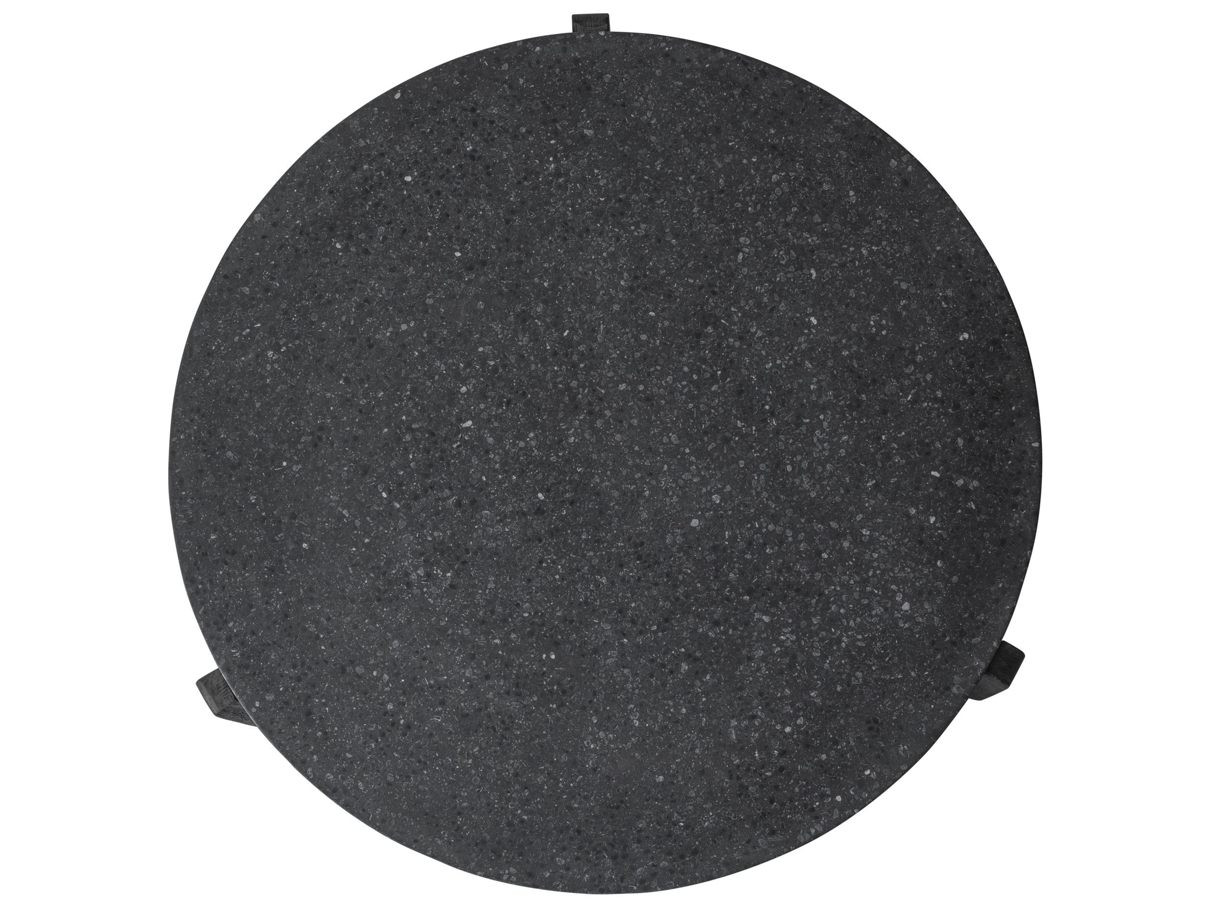 Moe's Home Wunder Round Concrete Black Coffee Table