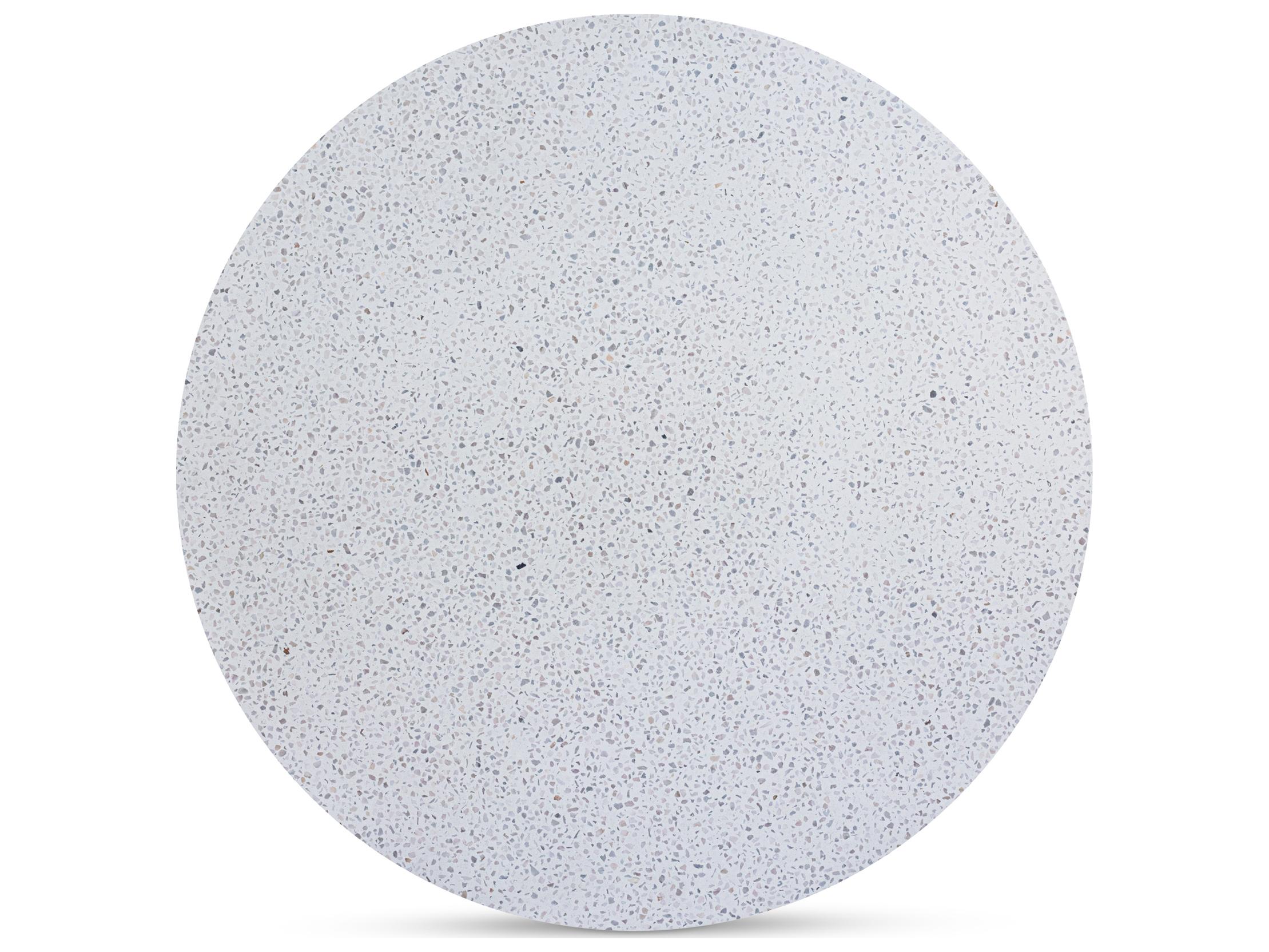 Moe's Home Wunder Round Concrete White Coffee Table