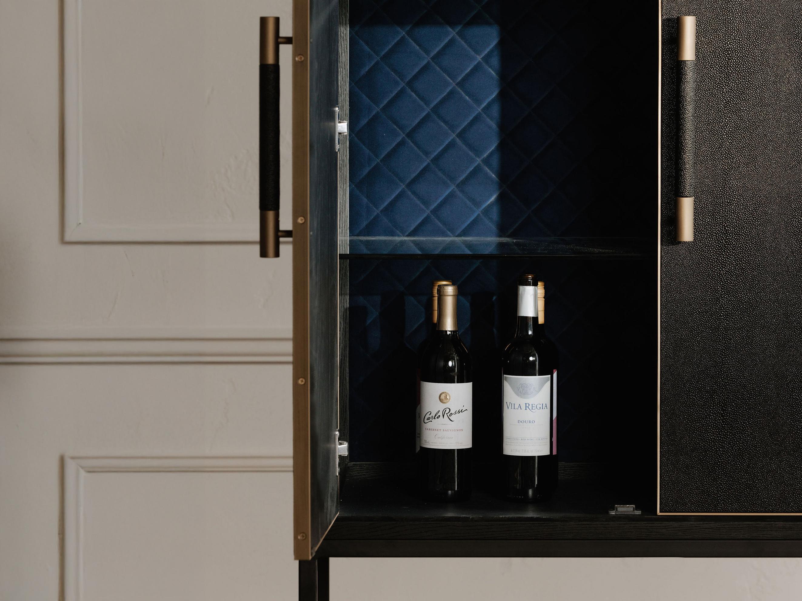 Moe's Home Mako Black Solid Wood Display Cabinet