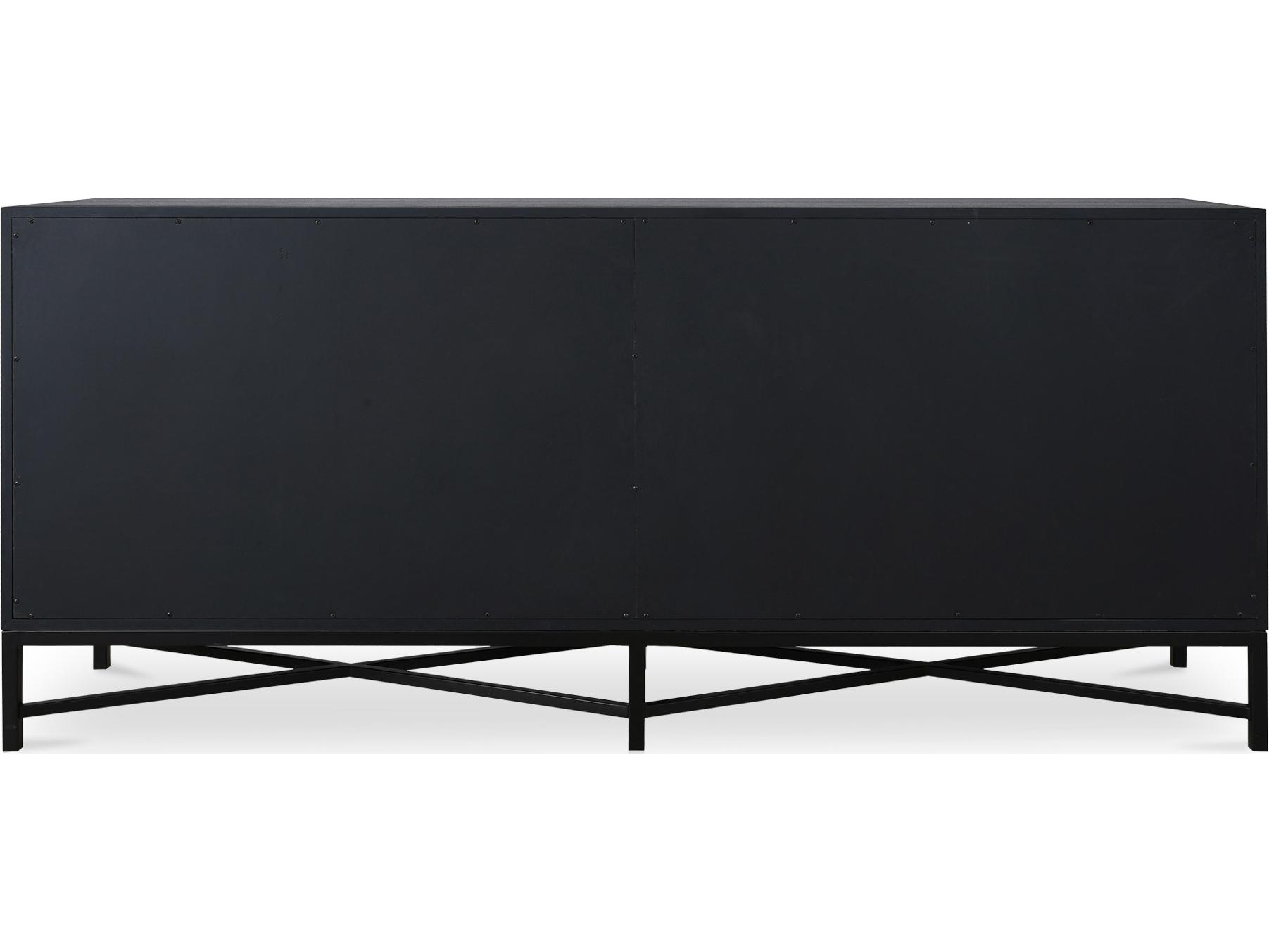 Moe's Home Mako 76" Oak Wood Black Sideboard