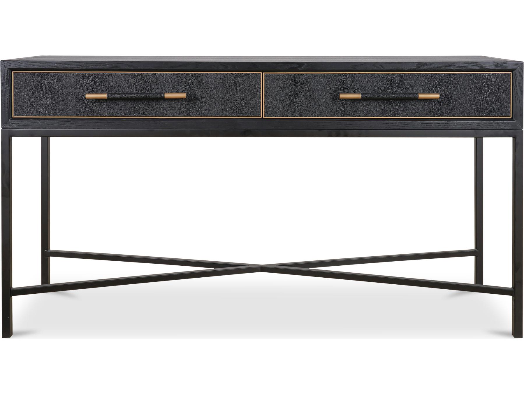 Moe's Home Mako  Black Rectangular Wood Console Table
