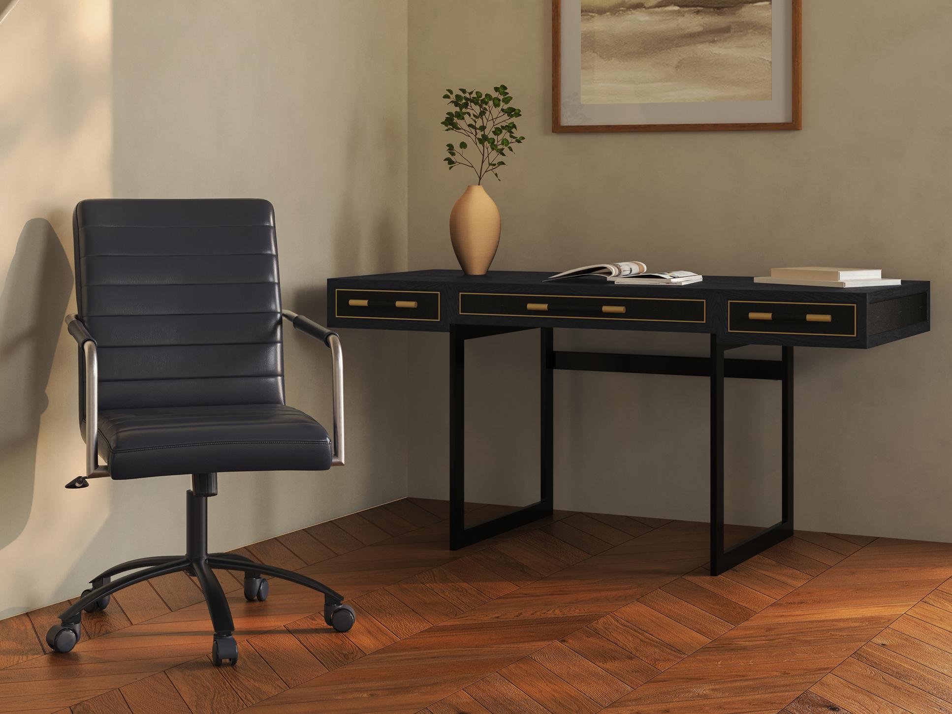Moe's Home Mako Black Solid Wood Writing Desk